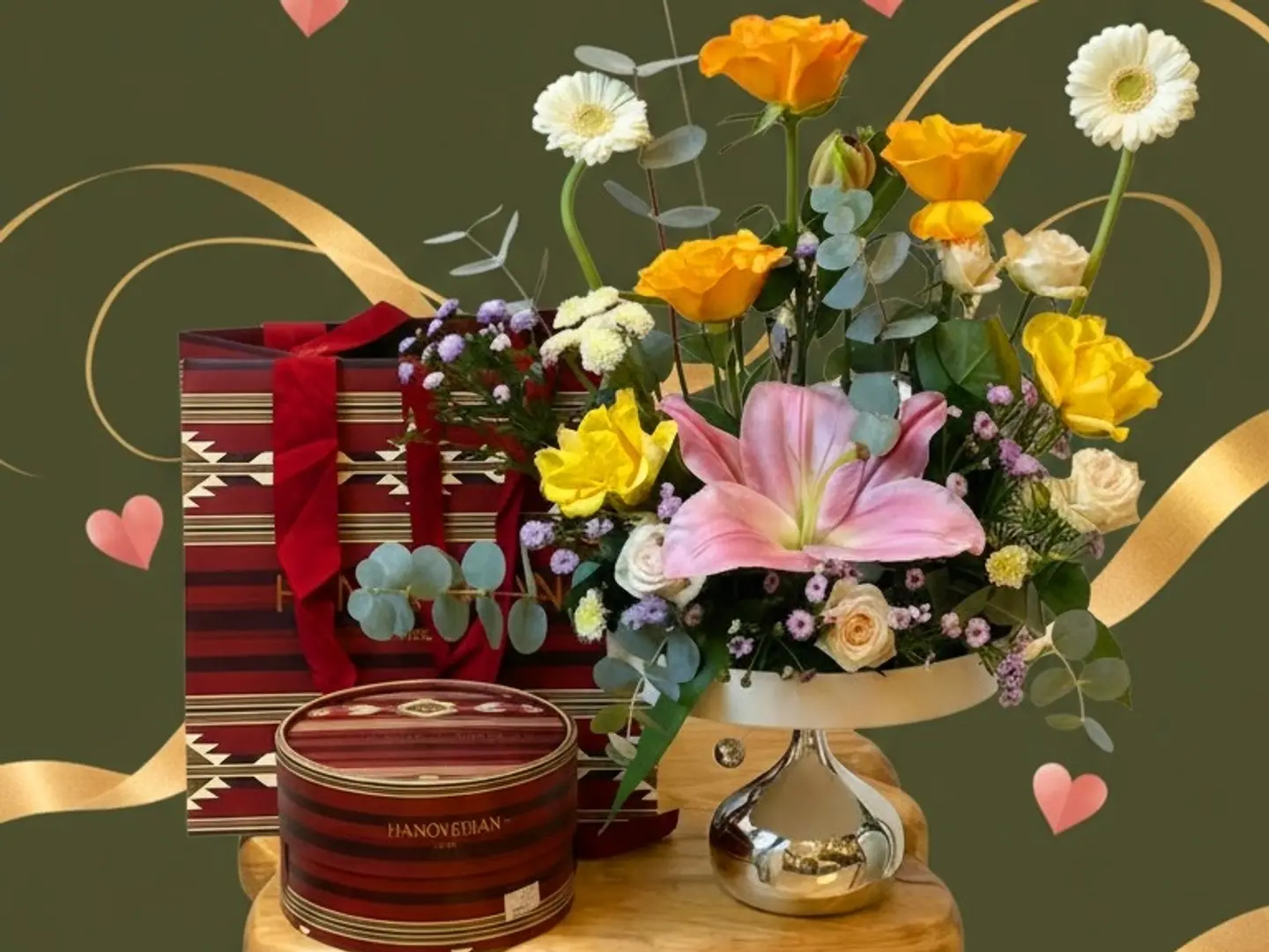 Vase Of Happiness With Hanovarian Chocolate