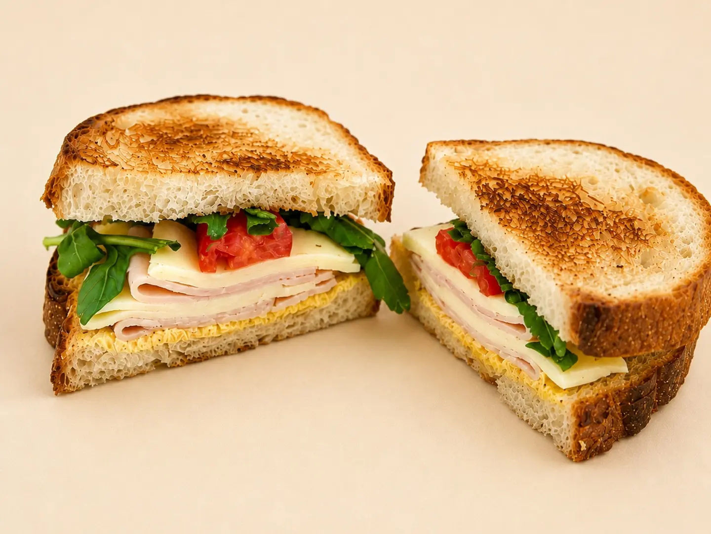 Sourdough Slice Turki, Egg, Cheese