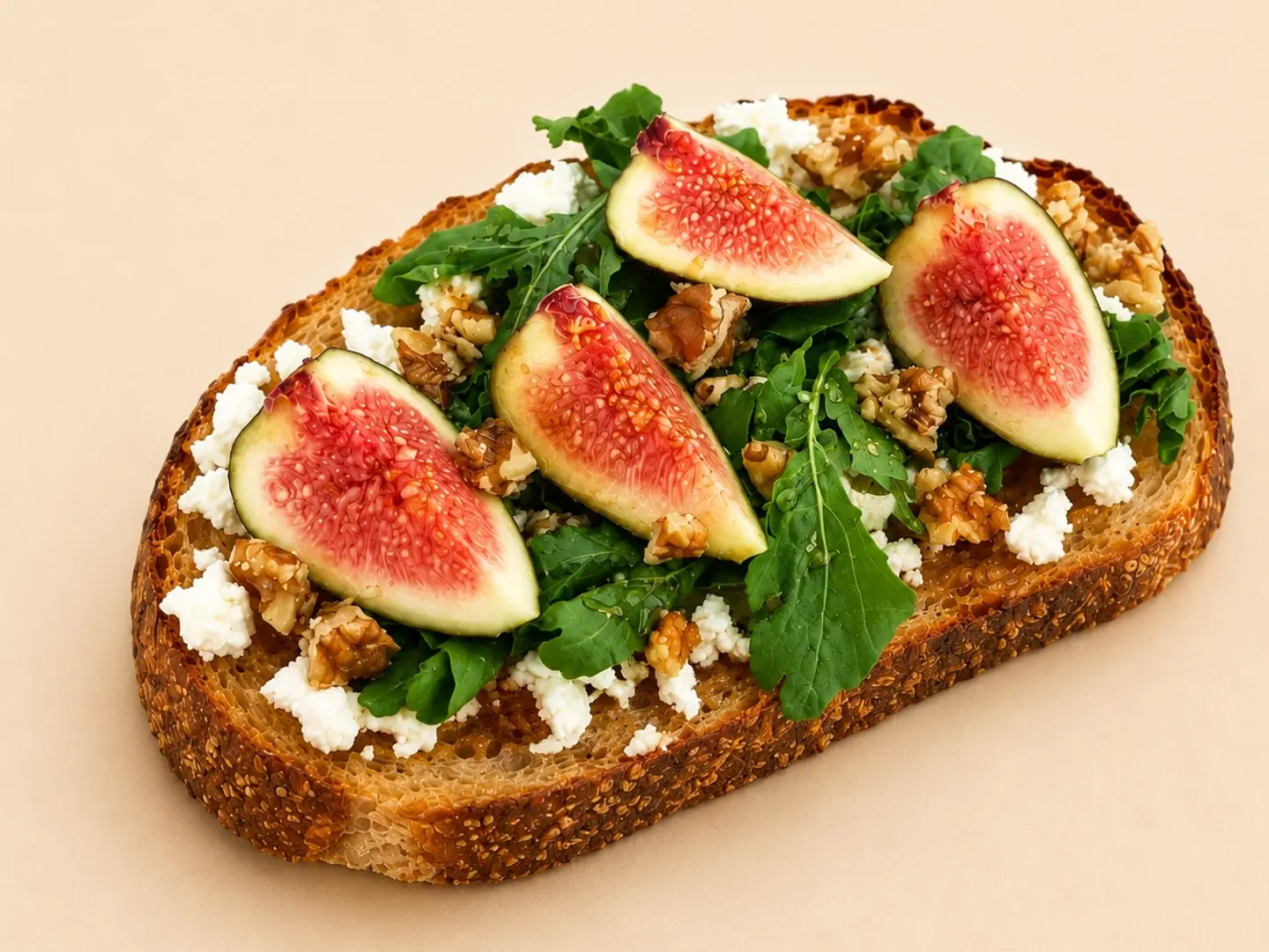 Sourdough Slice With Goat Cheese And Fig