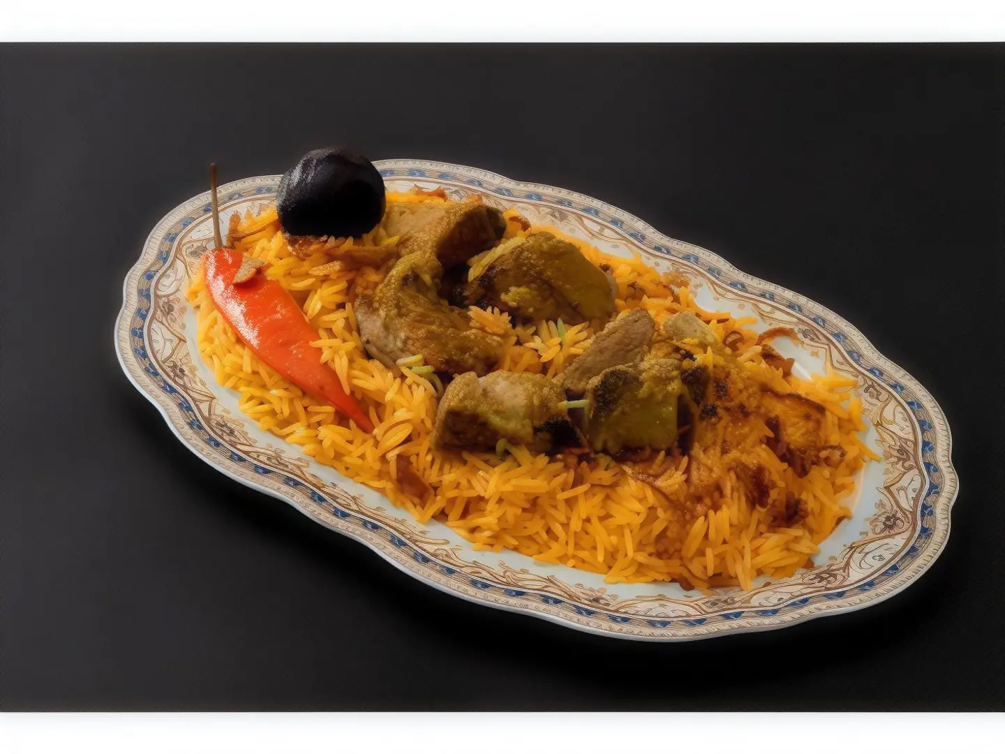 كبسة لحم مع رز
