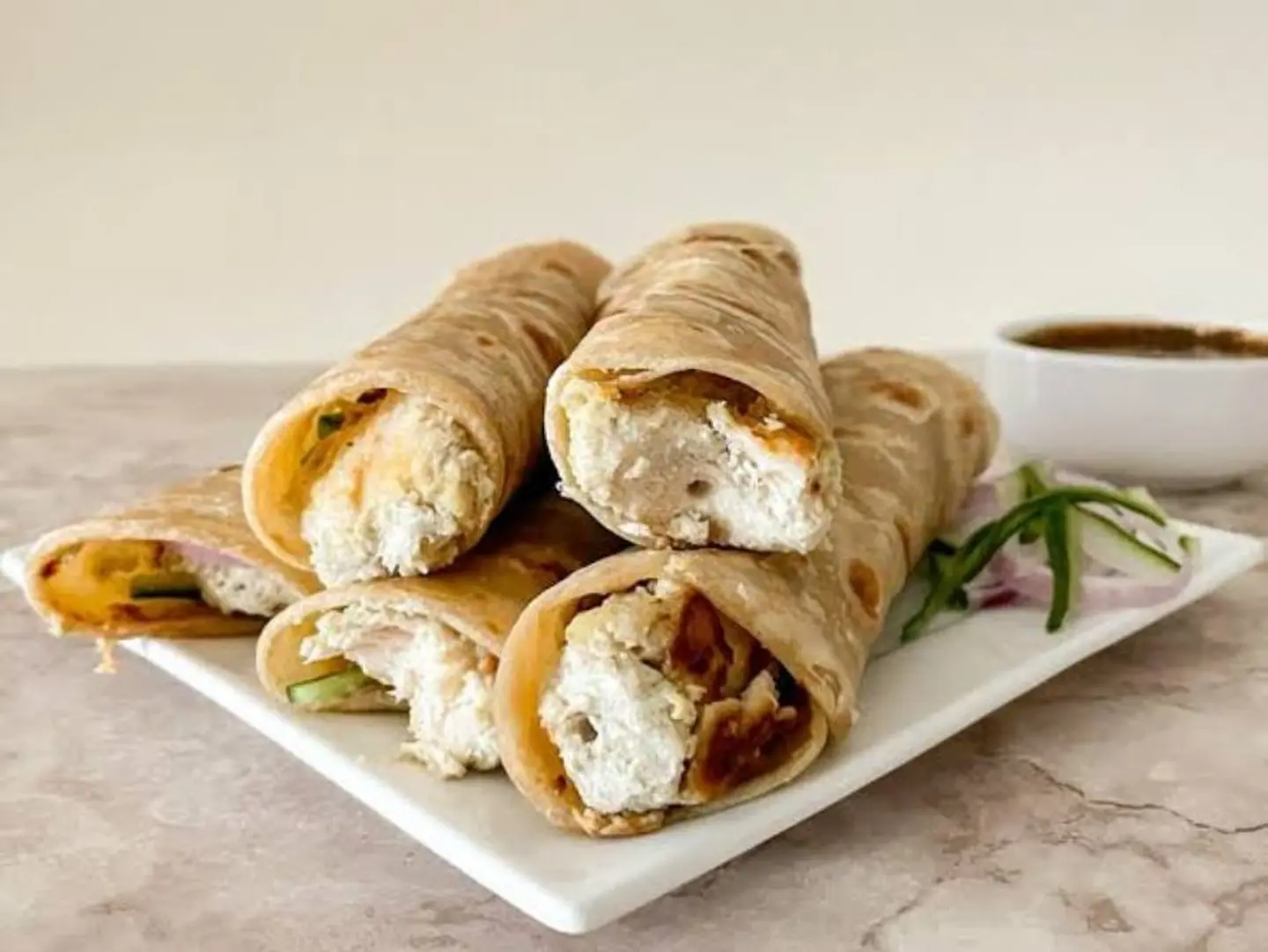 Chicken Malai Boti Garilic Mayo Roll