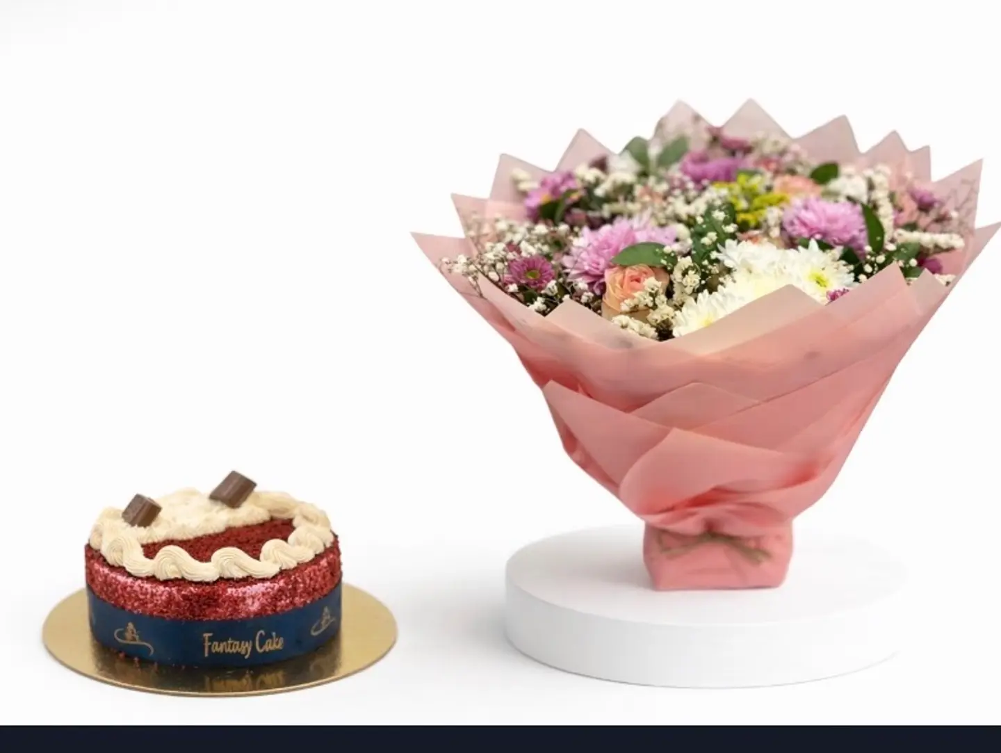 Bouquet With Cake