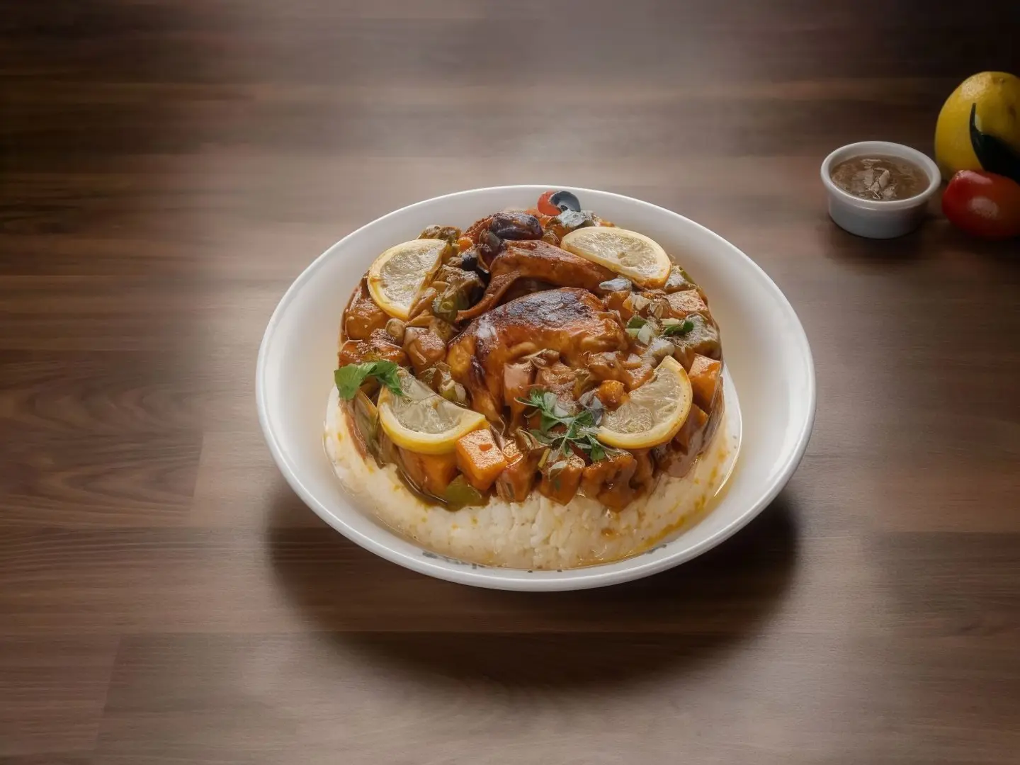 مقلوبه دجاج سليق - نصف دجاجه