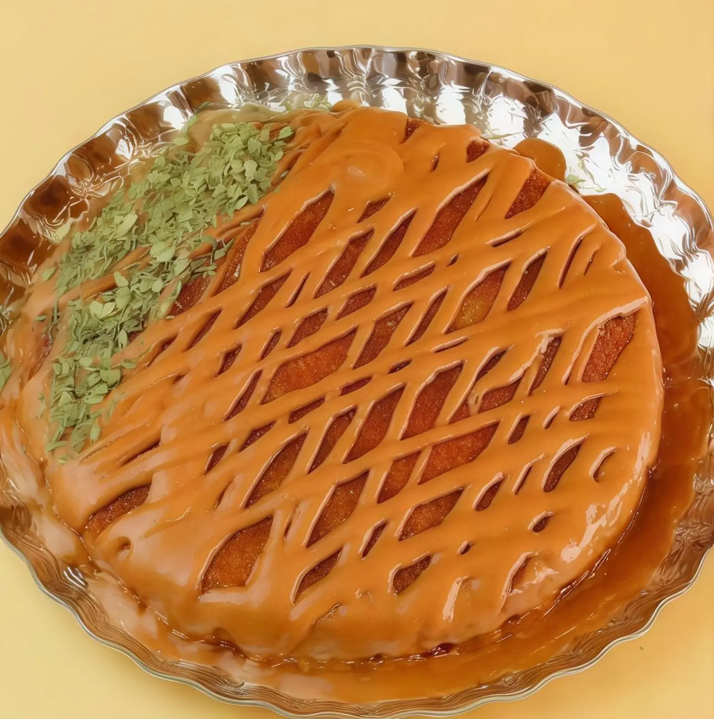 Kunafa Stuffed With Lotus With Sauces - Mini