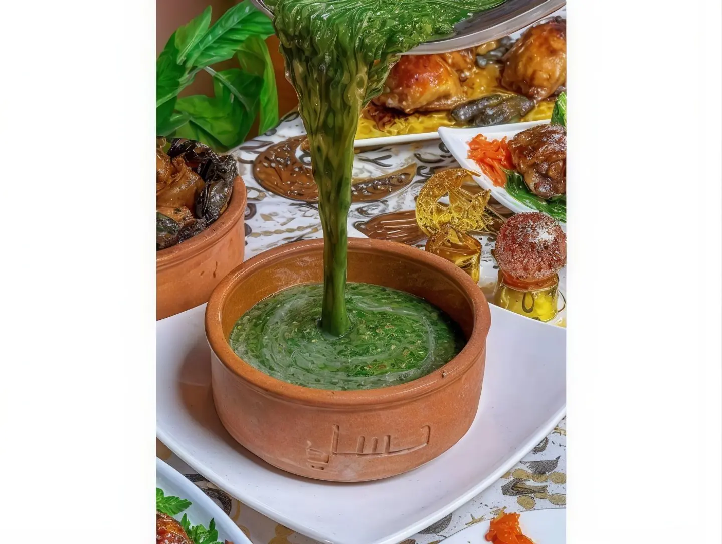 ملوخيه صب