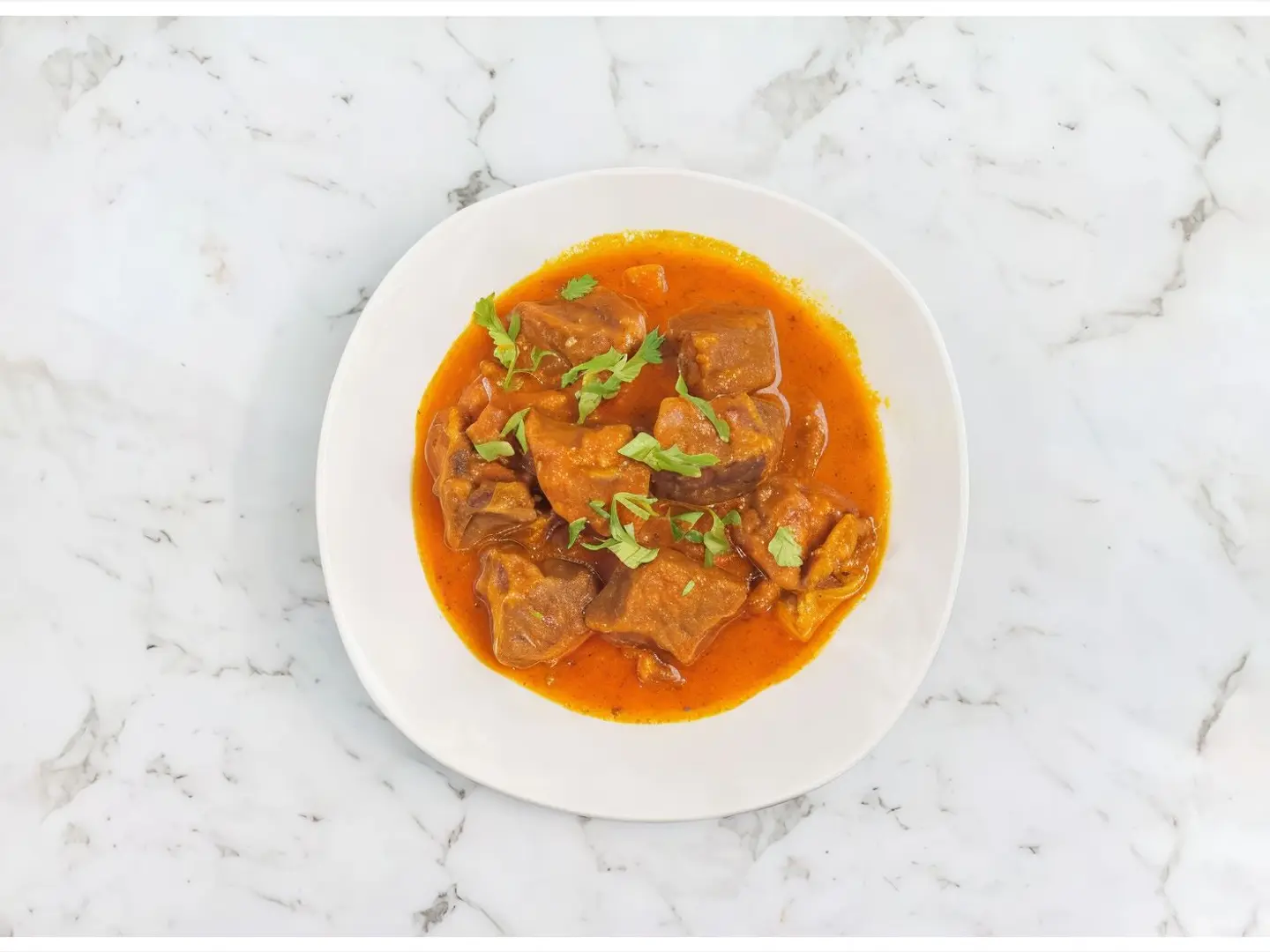 لحم غنم كاري أبيض نص