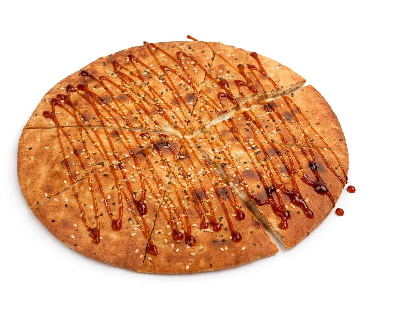 فطيرة خبز احمر لبنه زعتر