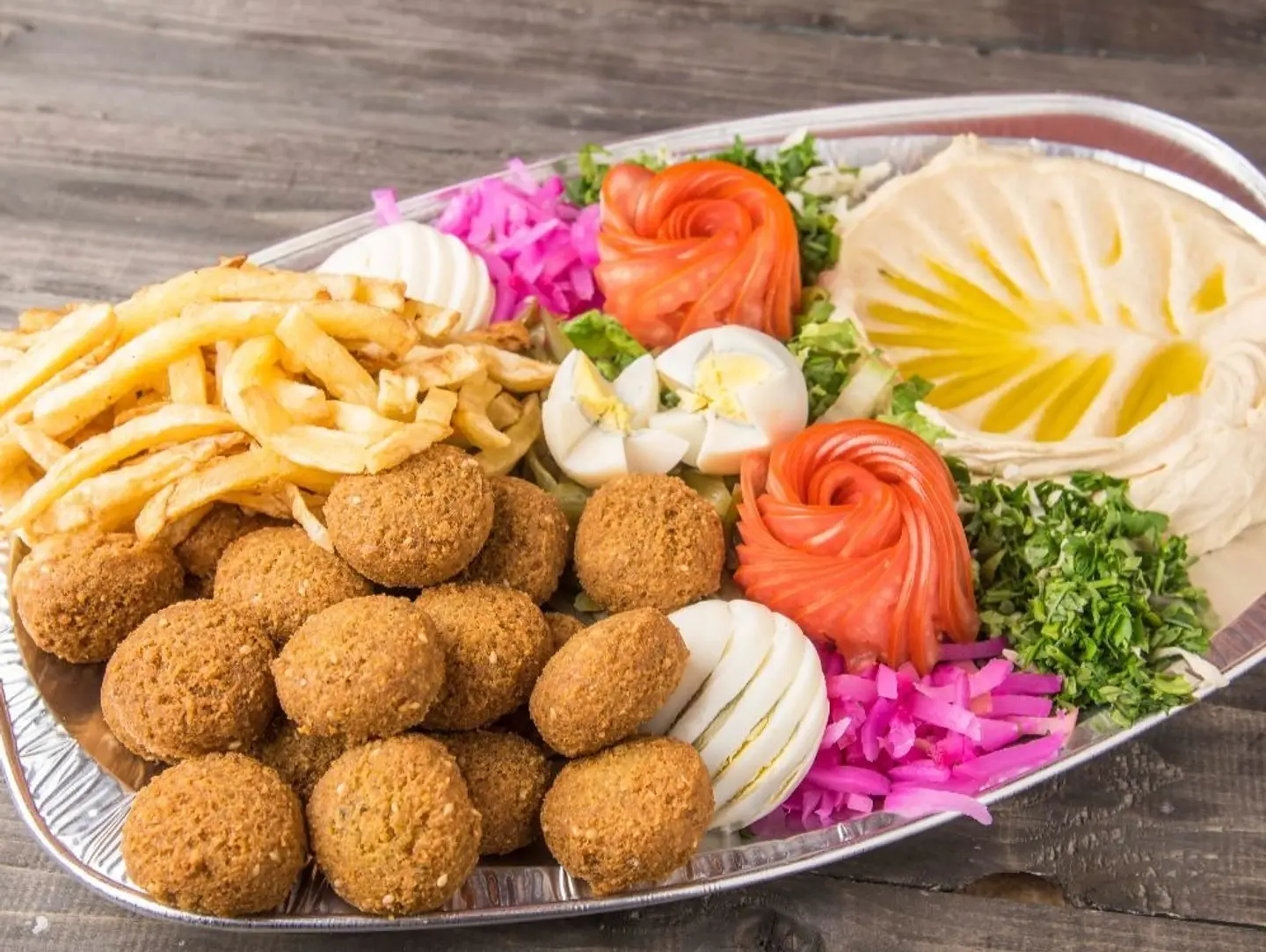 صحن فلافل مشكل