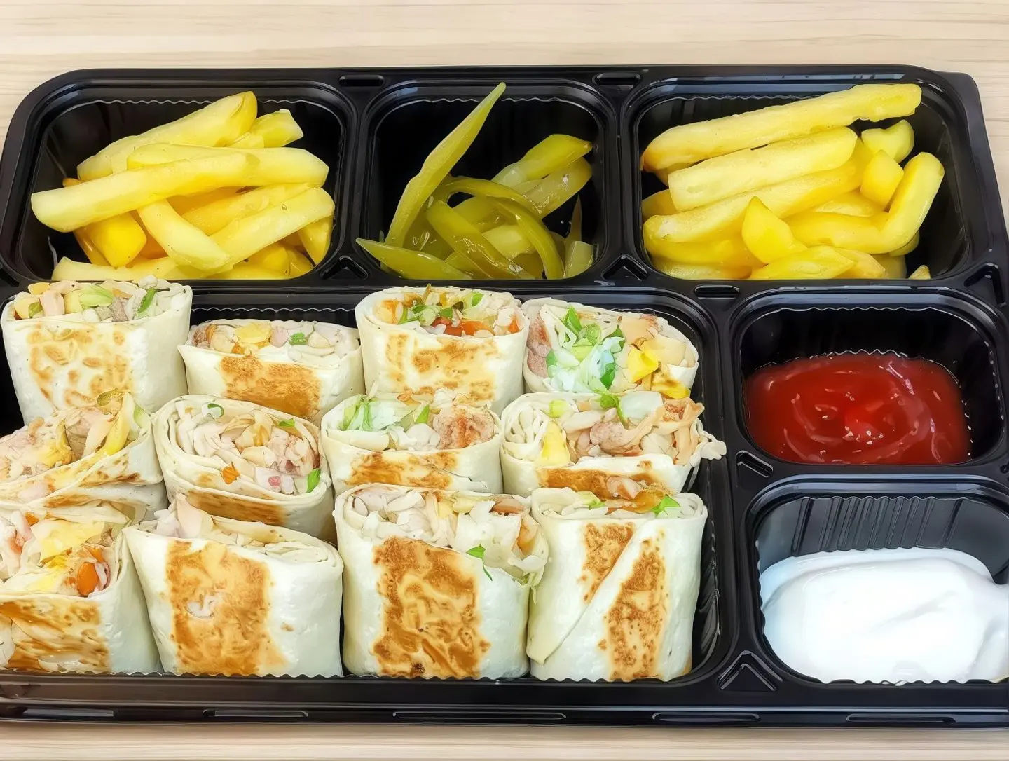 صحن شورما عربي وسط
