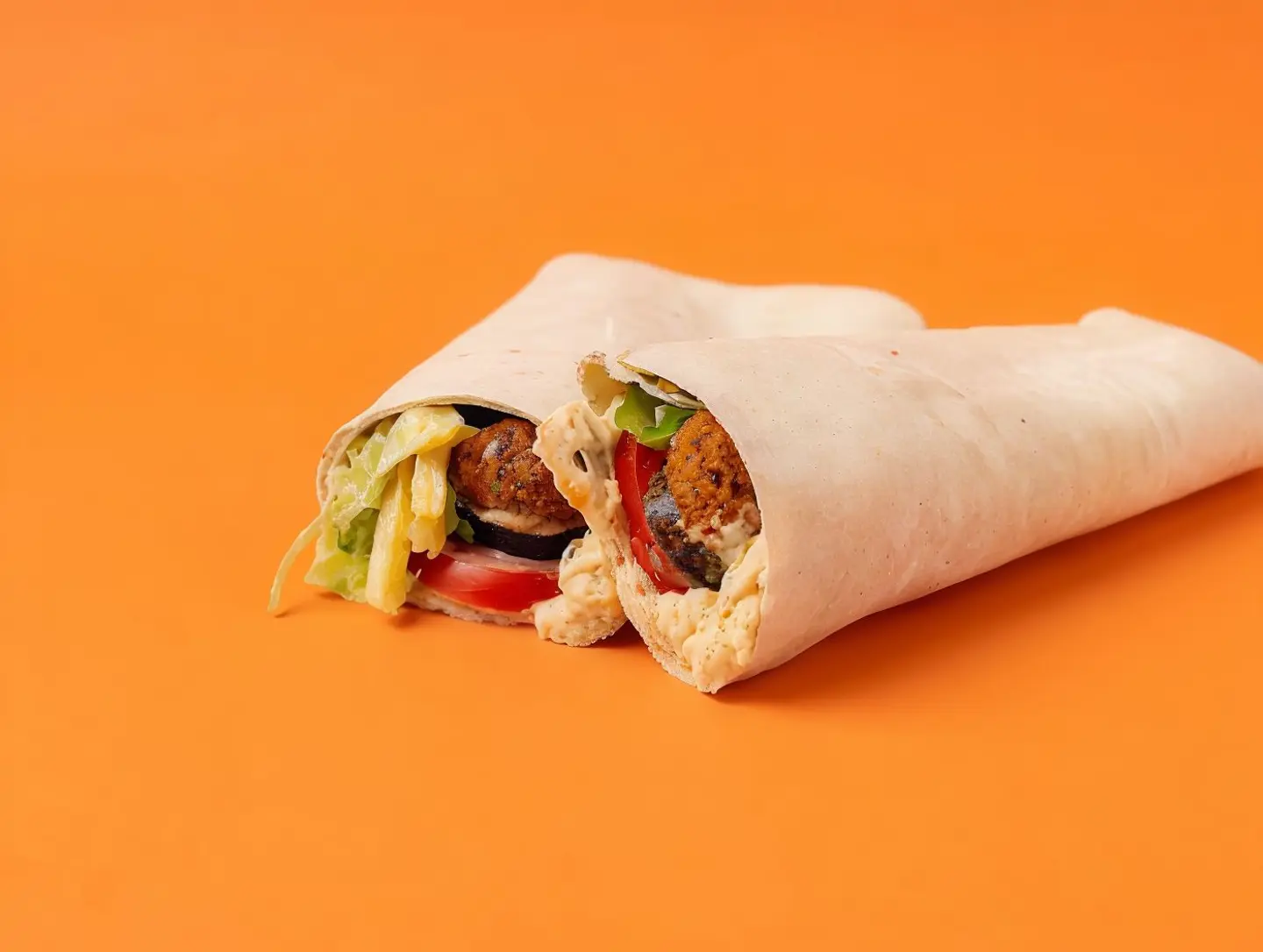 Falafel And Hummus Sandwich