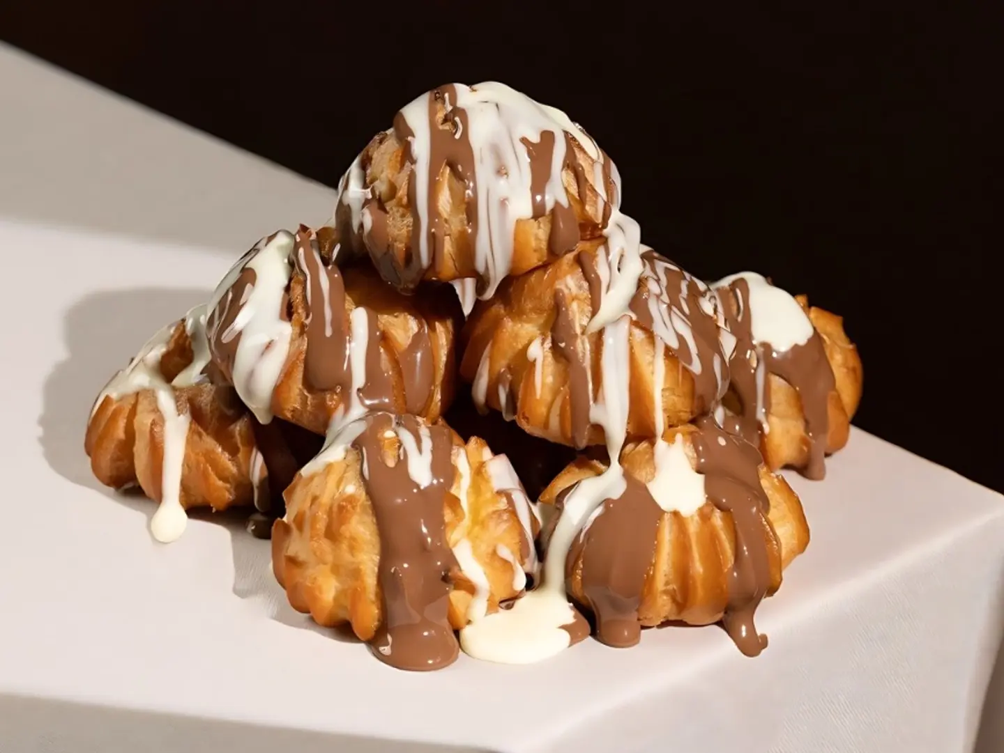 بروفيترول مع كريم بروليه