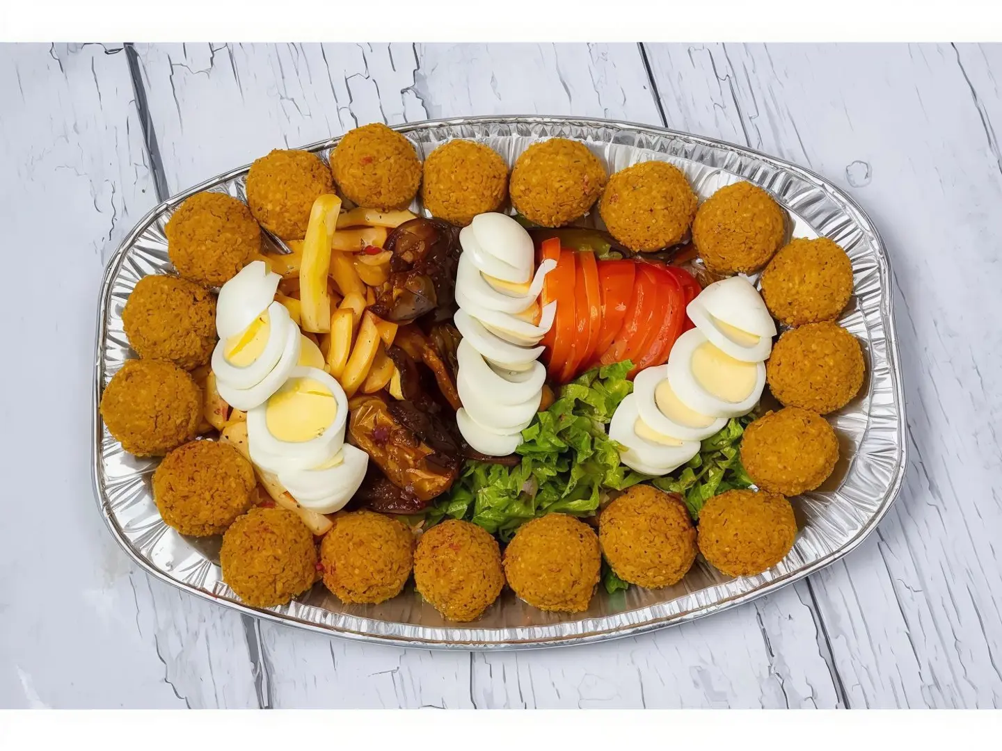 صحن مشكل فلافل