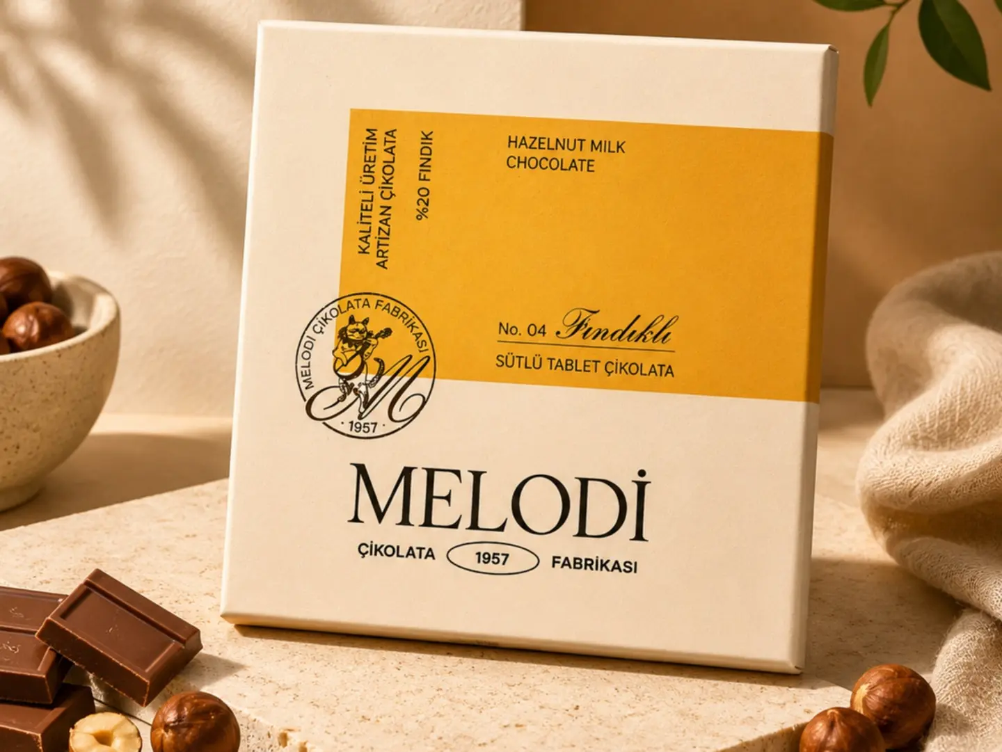 Melodi Hazelnut Milk Chocolate Bar