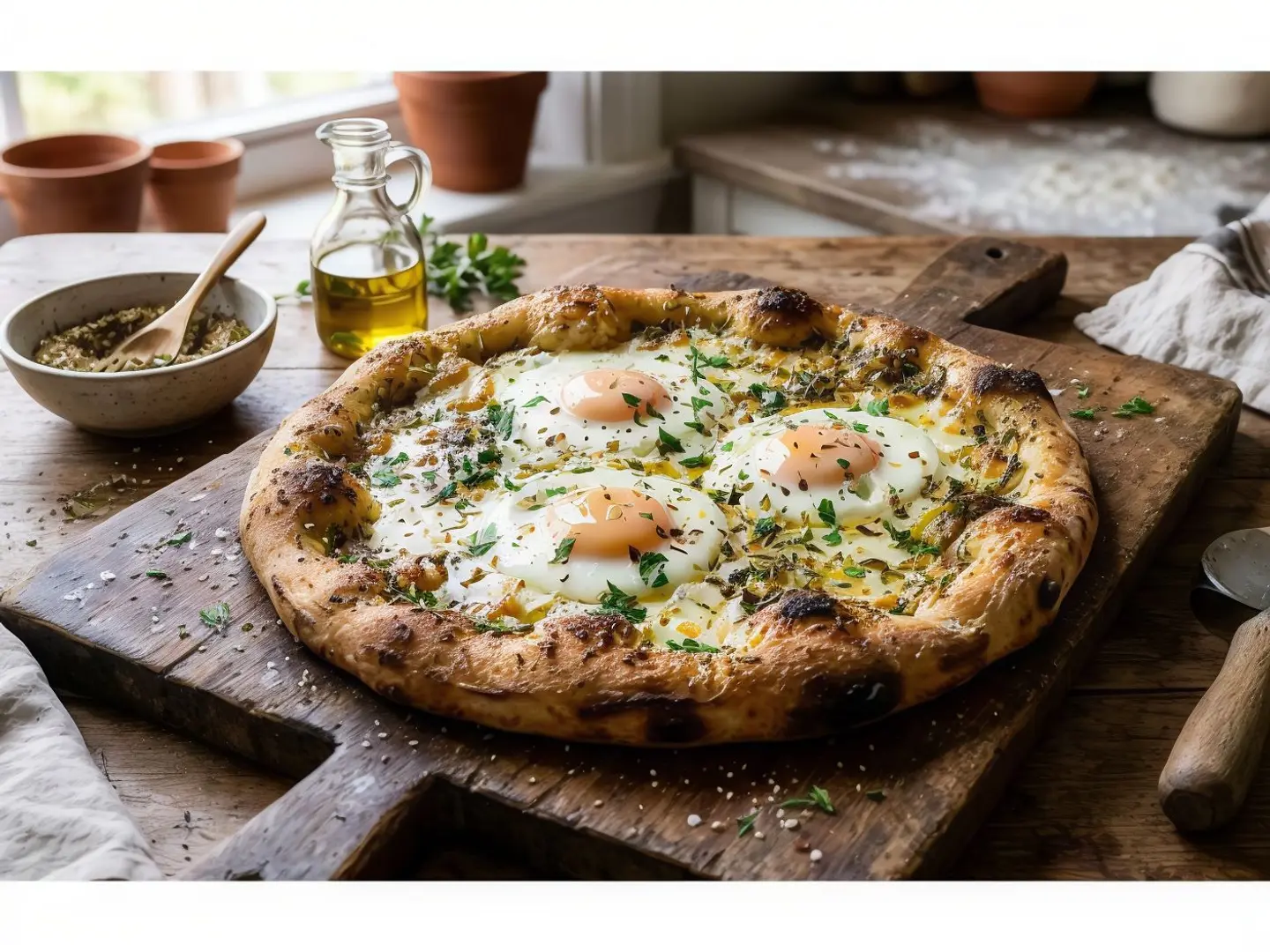 Egg Thyme Pizza - Medium