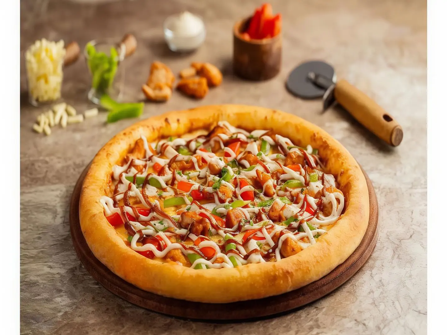 Chicken Barbecue Fajita Pizza - Medium