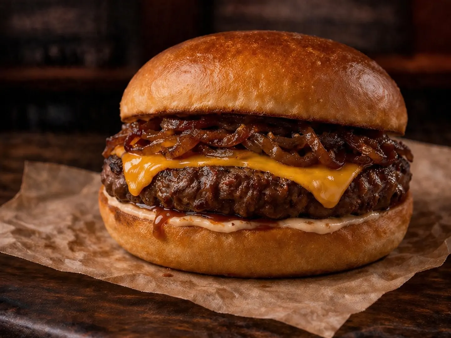 Caramelized Onion Burger
