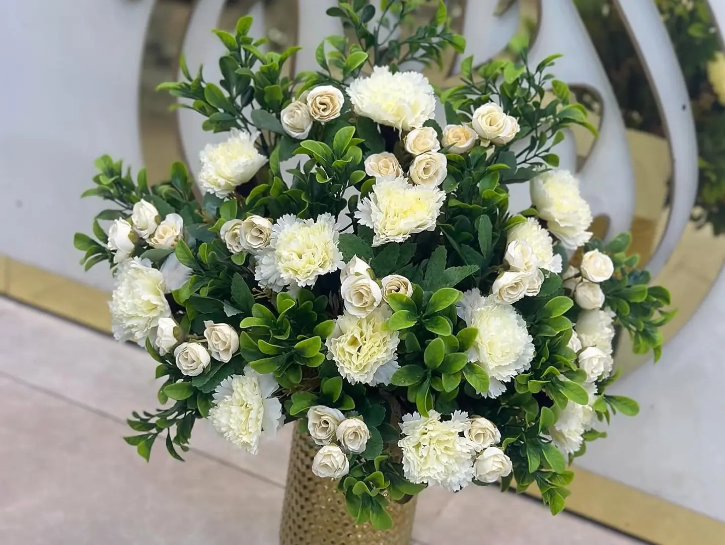 Golden Flower Vase