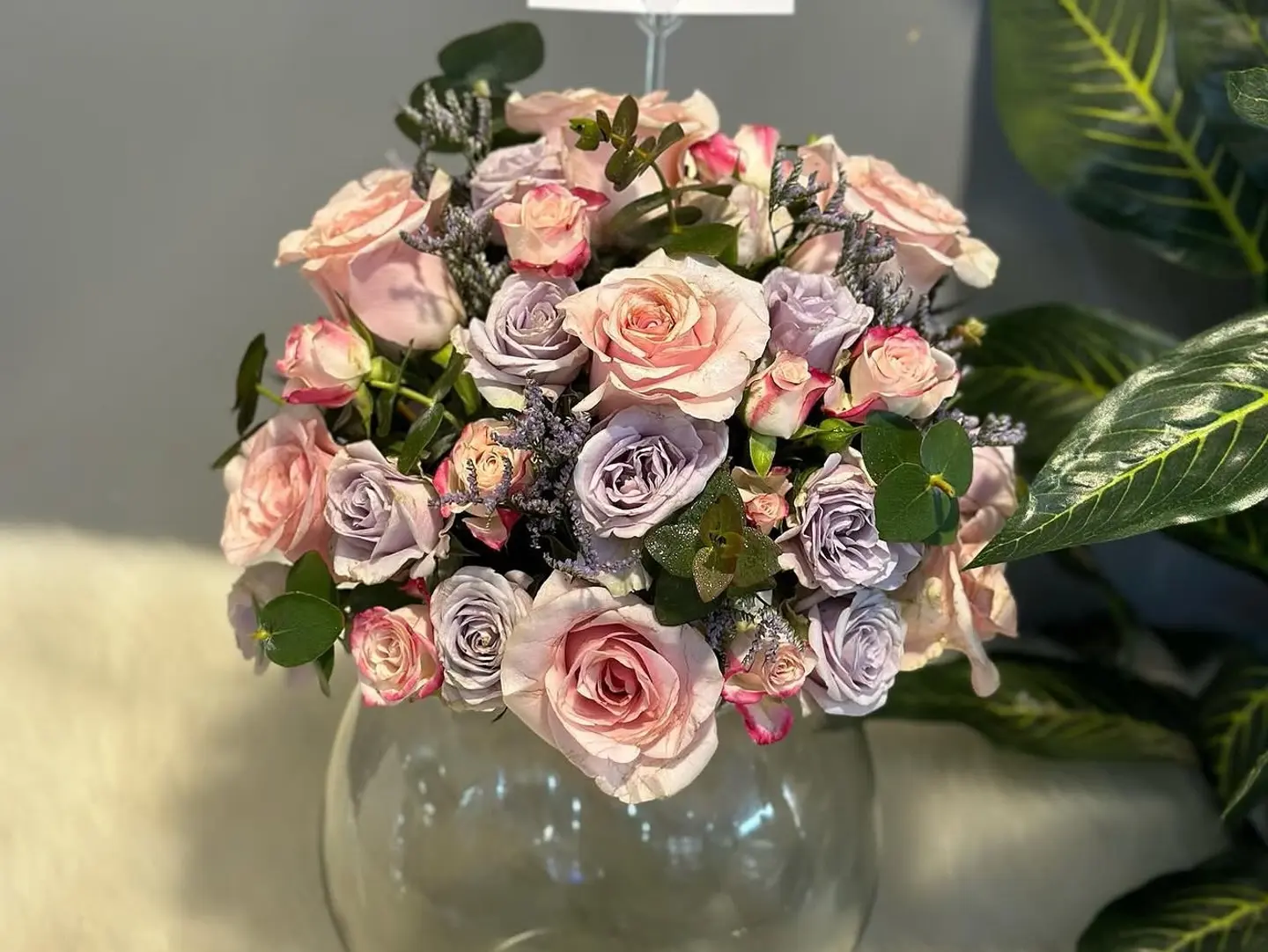 Purple And Pink Flower Vase