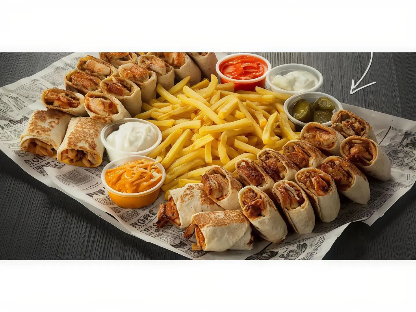 شاورما عربي دبل بالجبنة