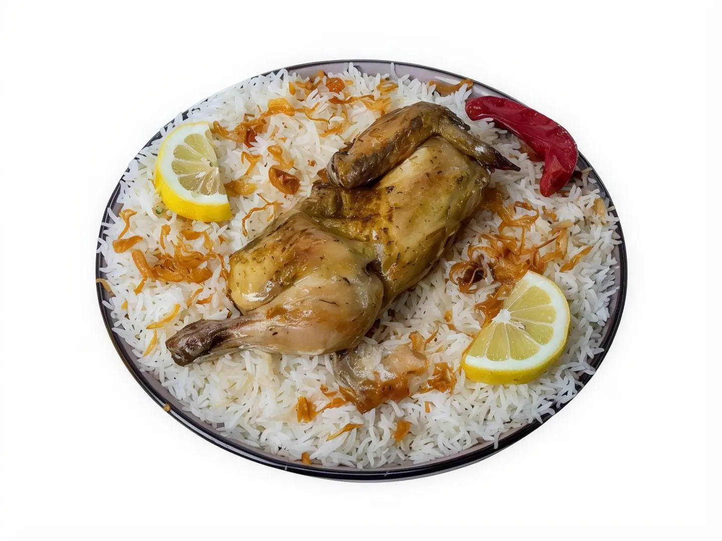 Haneeth With Colored Haneeth Rice - Half Chicken