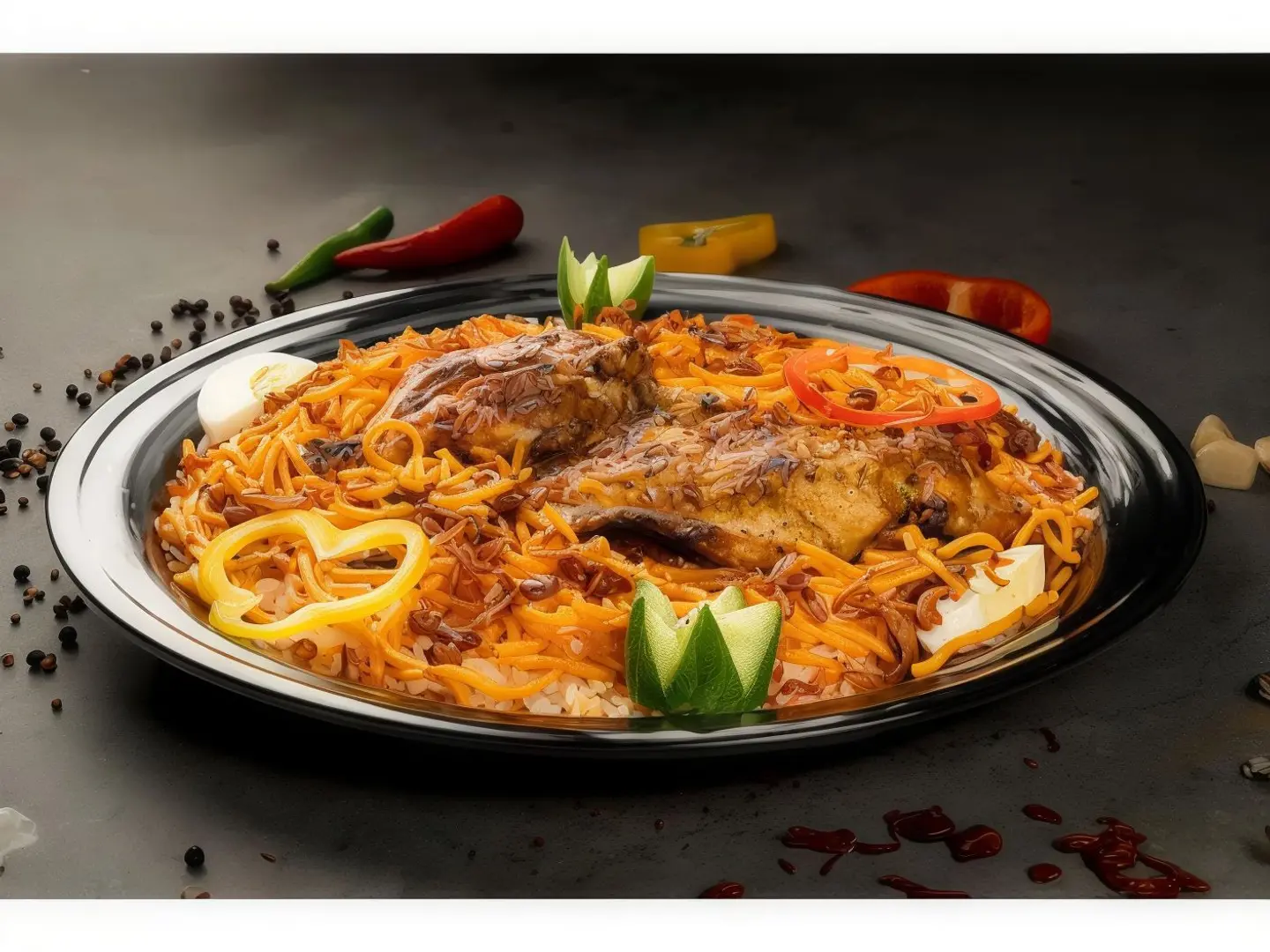 Madbi With Mixed Haneeth Rice - Half Chicken