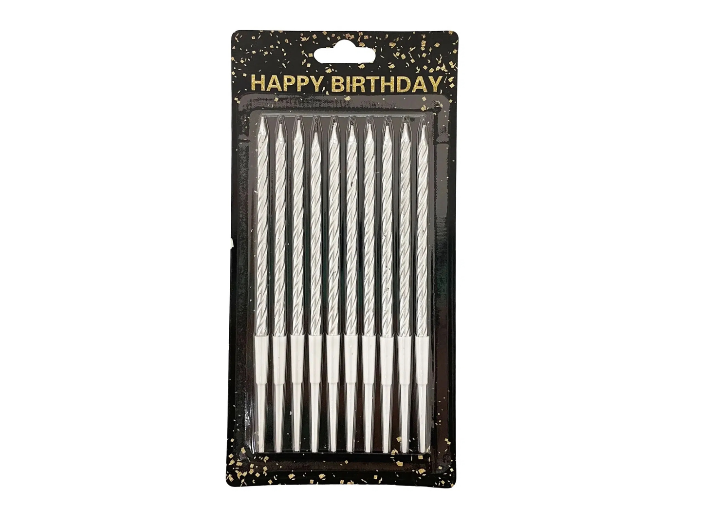 Small Silver Cake Candles