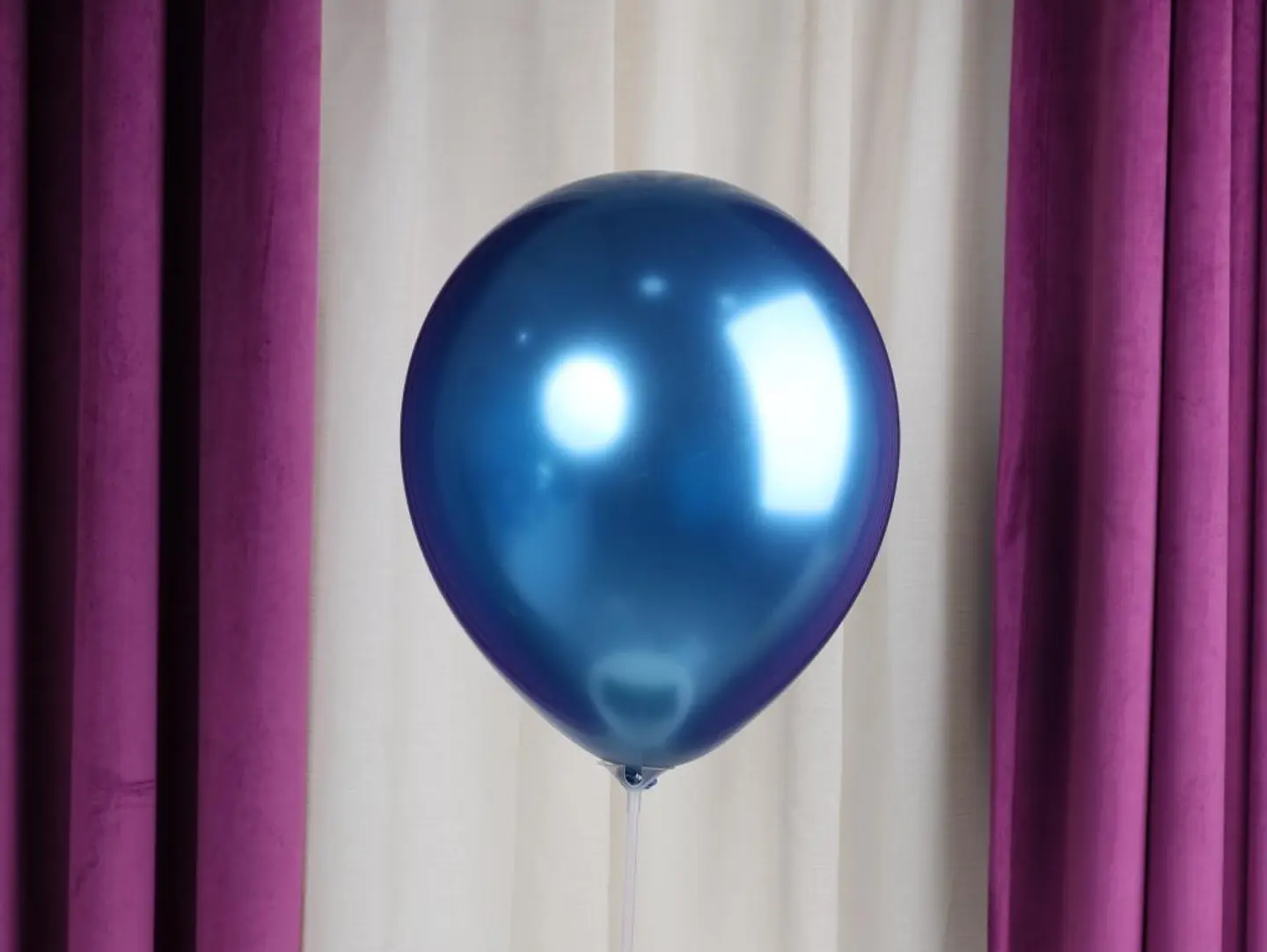 Blue Chrome Balloon