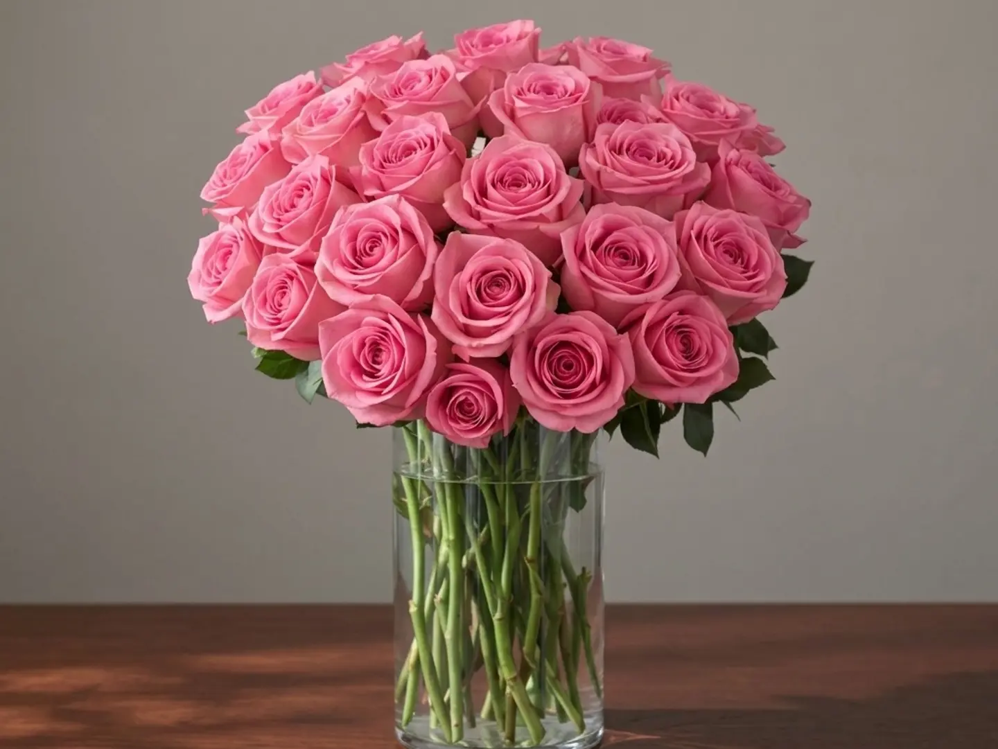 Simple Pink Rose Vase