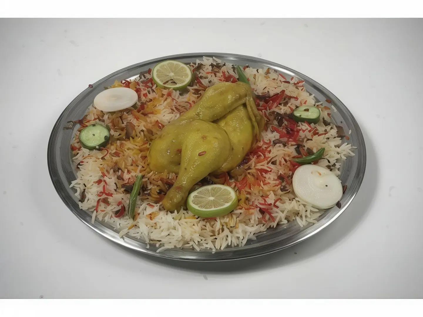 دجاج مندي مع الرز - نص حبة دجاج