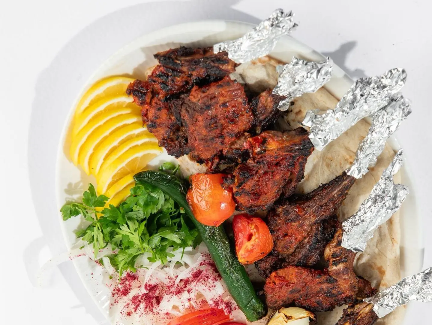 Grilled Lamb Ribs Person