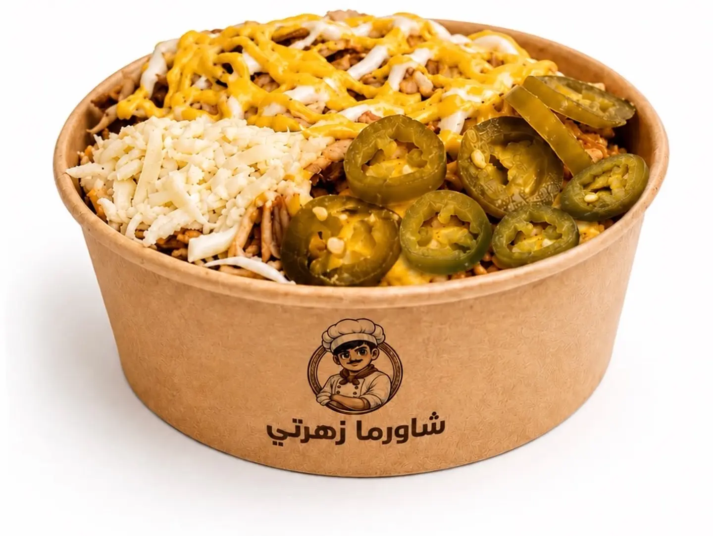 صحن شاورما زهرتي لحم