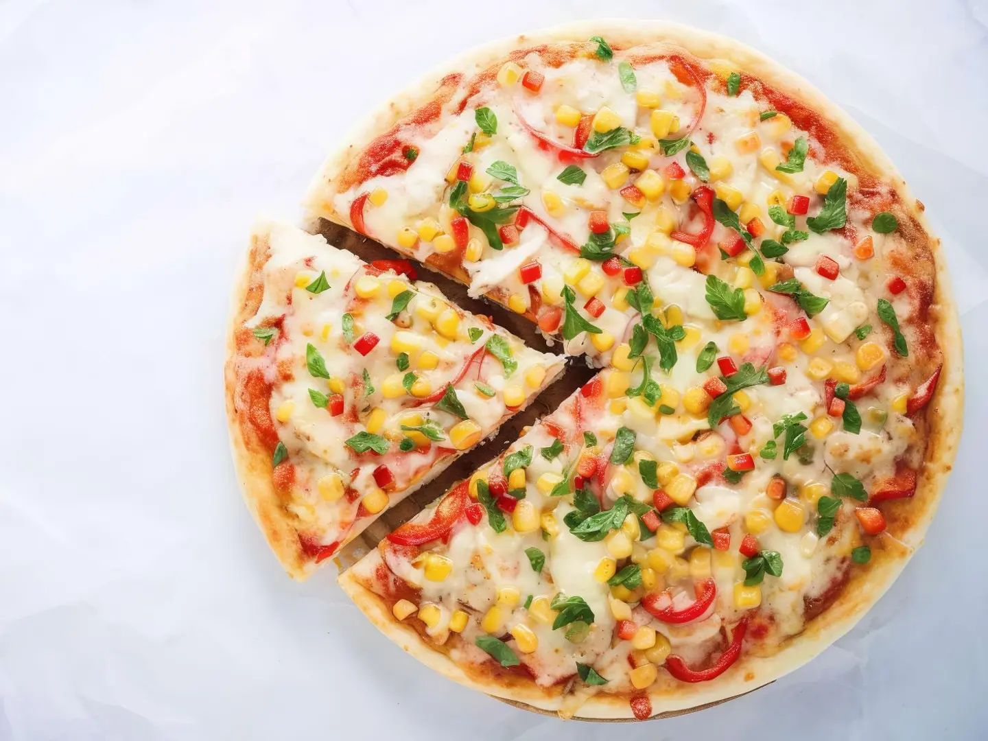 Sweet Corn Pizza.