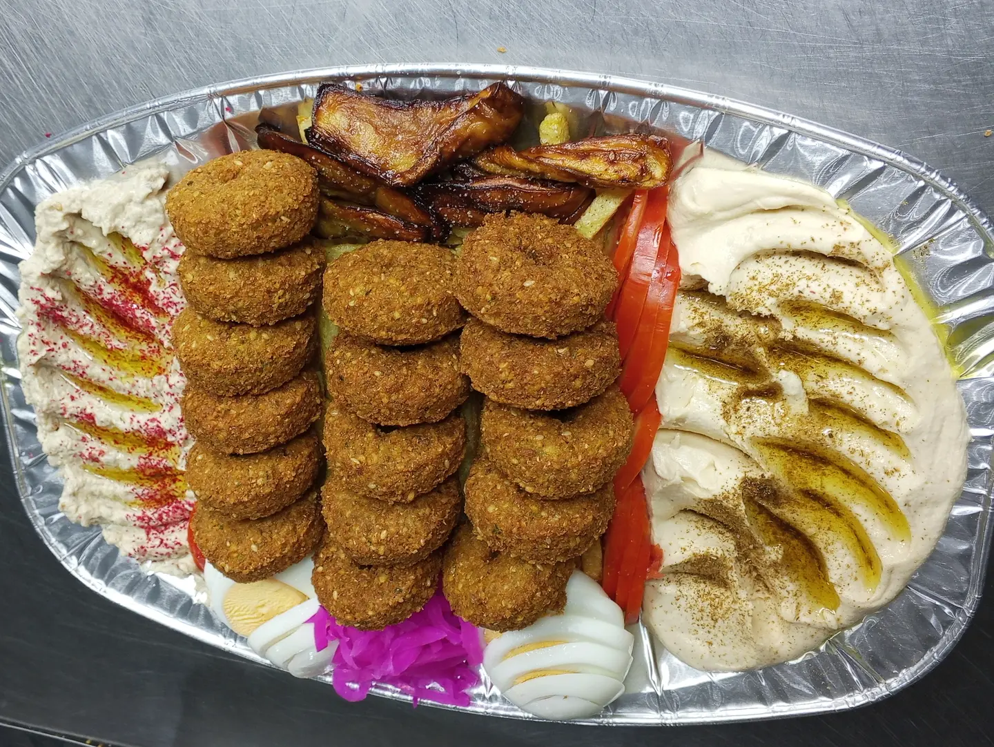 صحن الفلافل الوسط