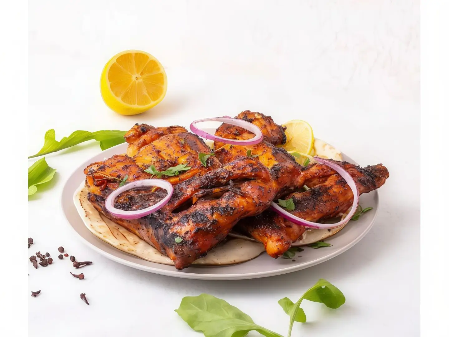 دجاج فحم - نص حبة دجاج