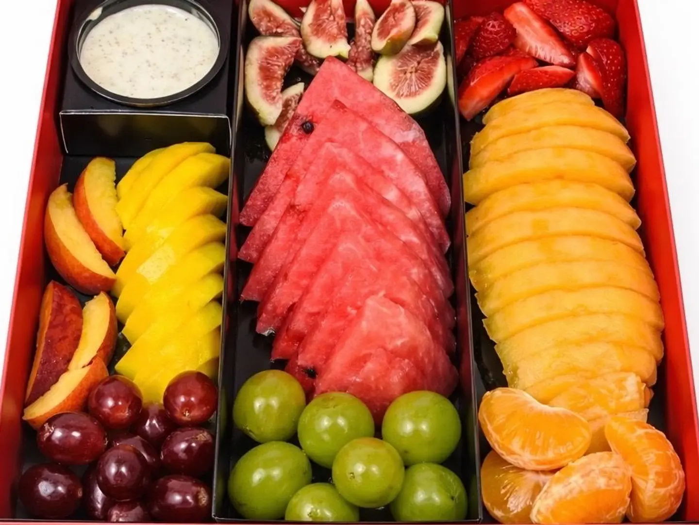 طبق فواكة وسط