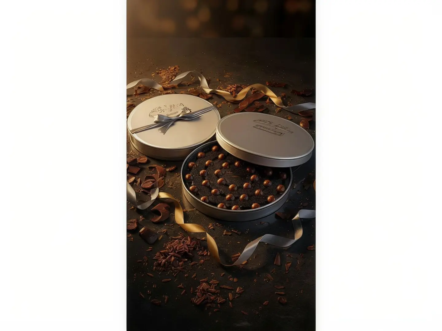 Silver Round Leather Box