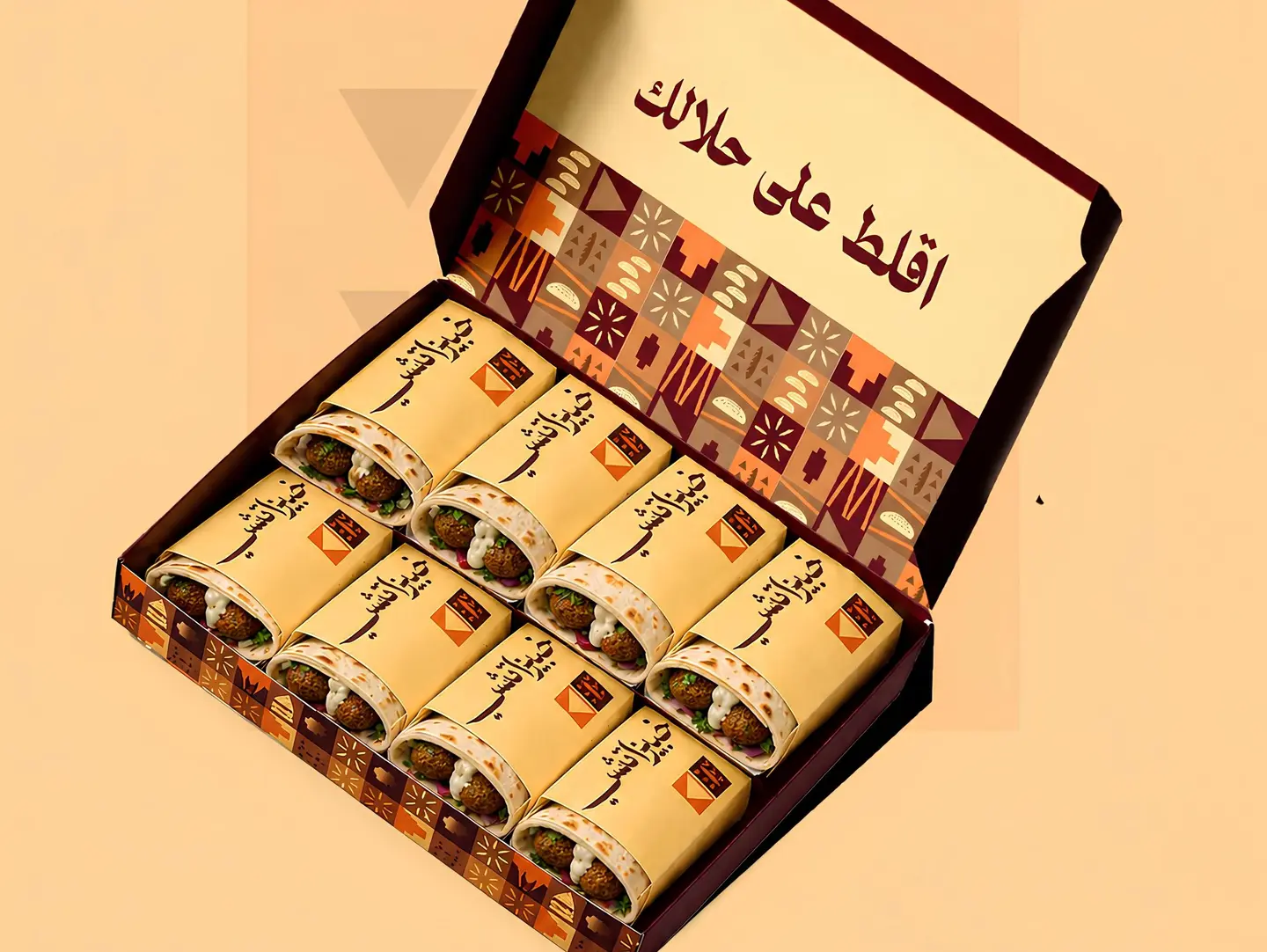 Falafel Saj Box (8 Sandwiches)