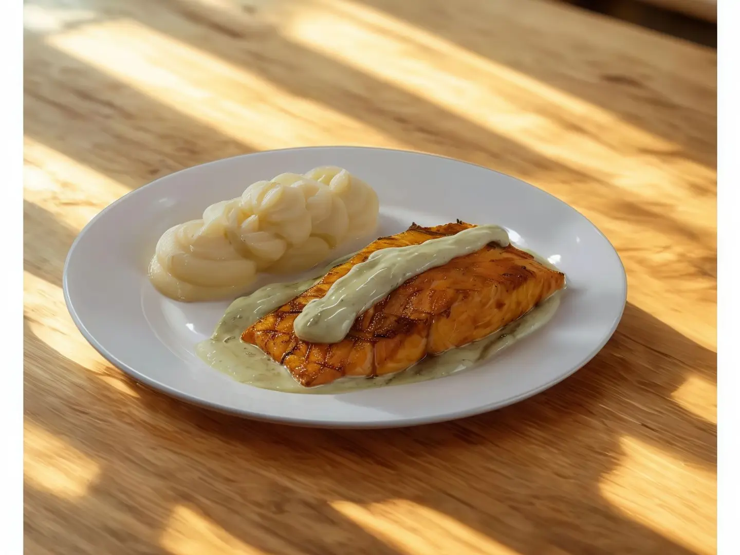 Grilled Salmon With Lemon Sauce