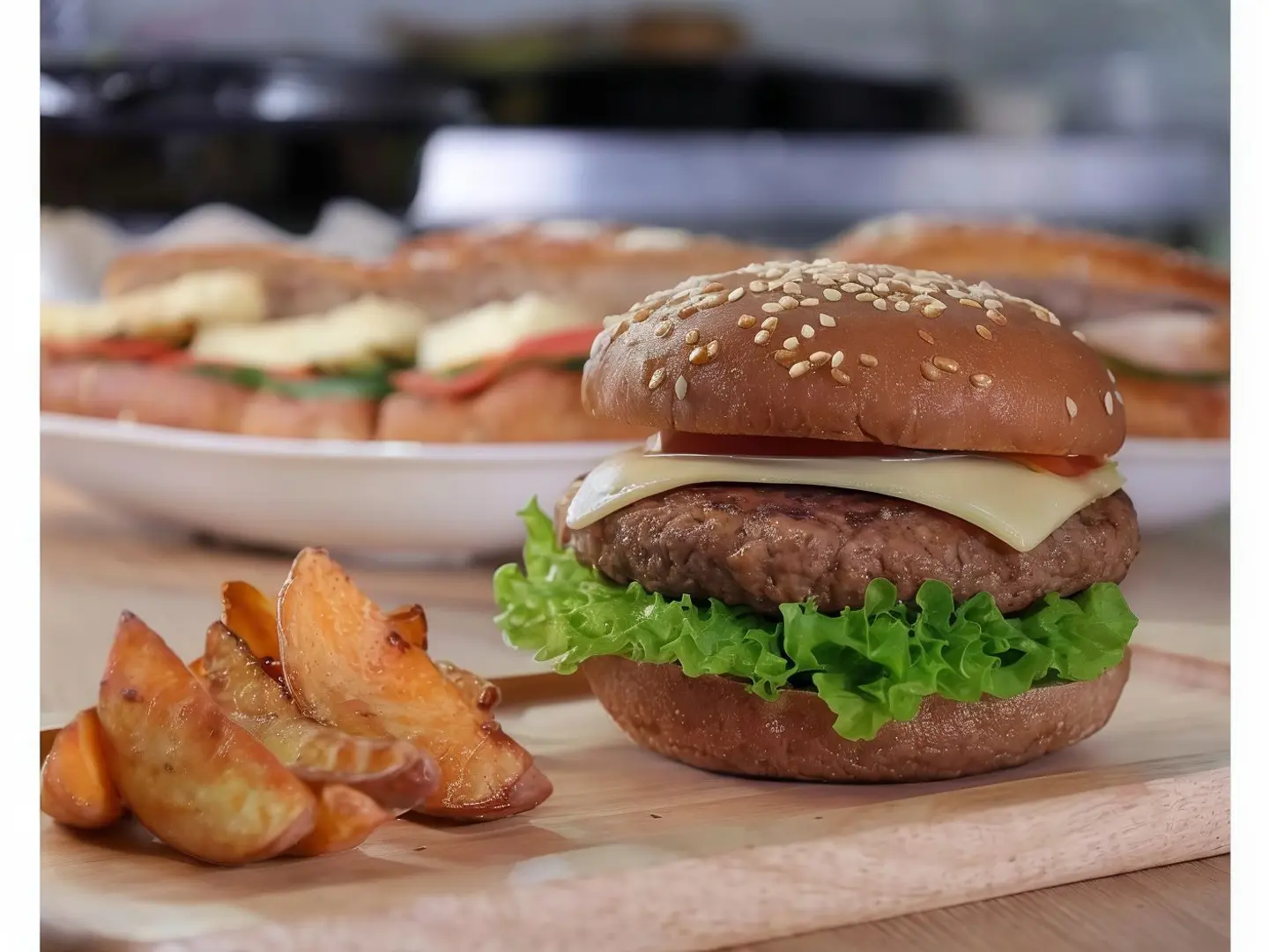 Beef Burger With Mushrooms
