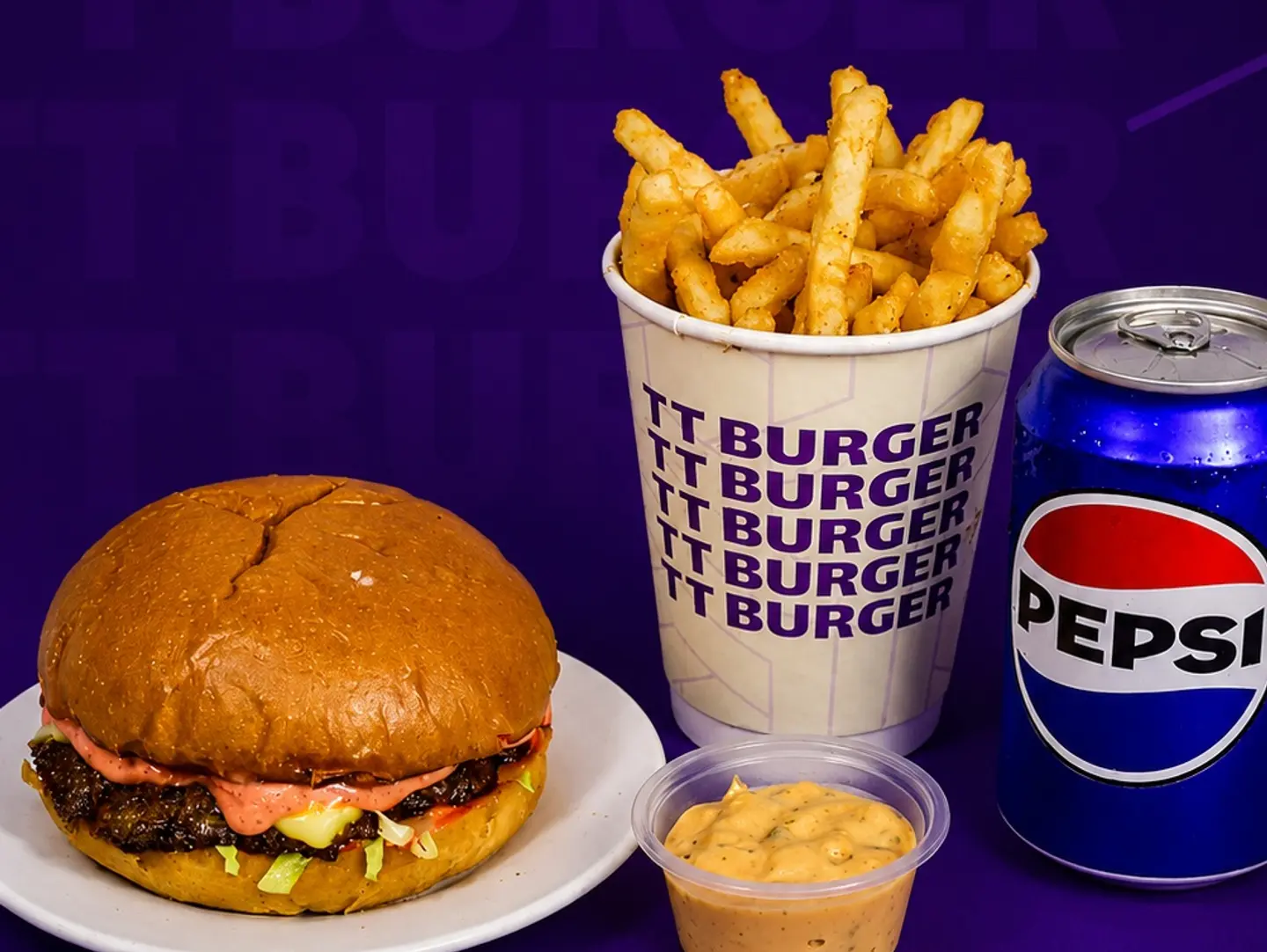 Delicious Single Burger Meal