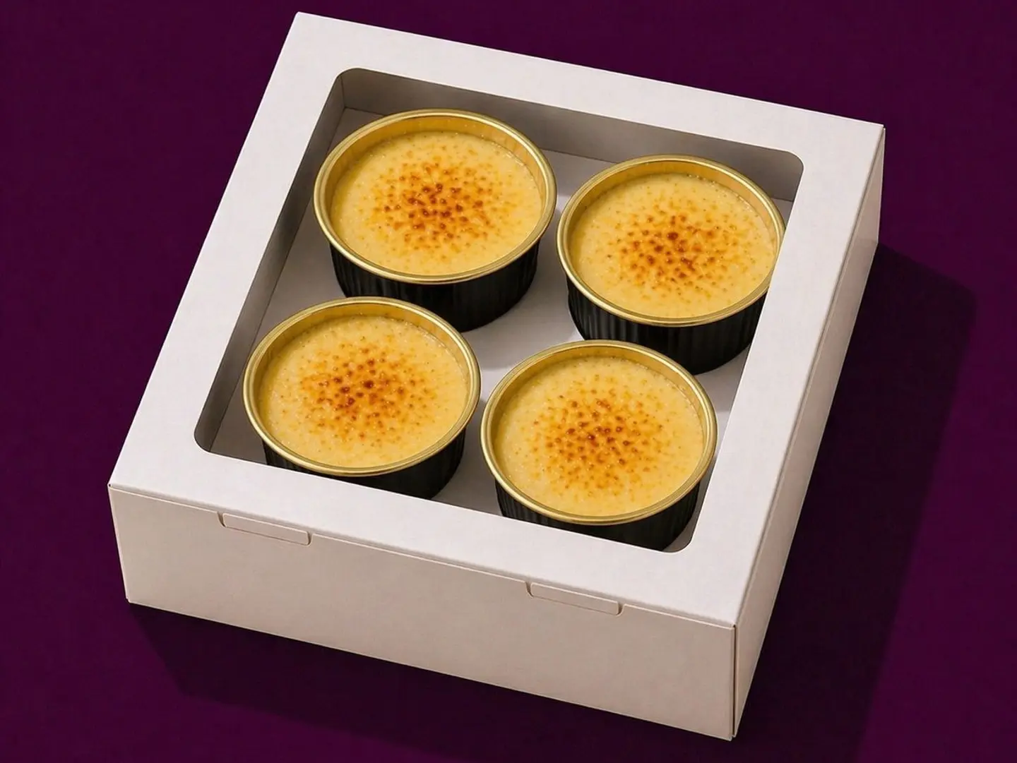 Mini Crème Brûlée Box 4 Regular Cups