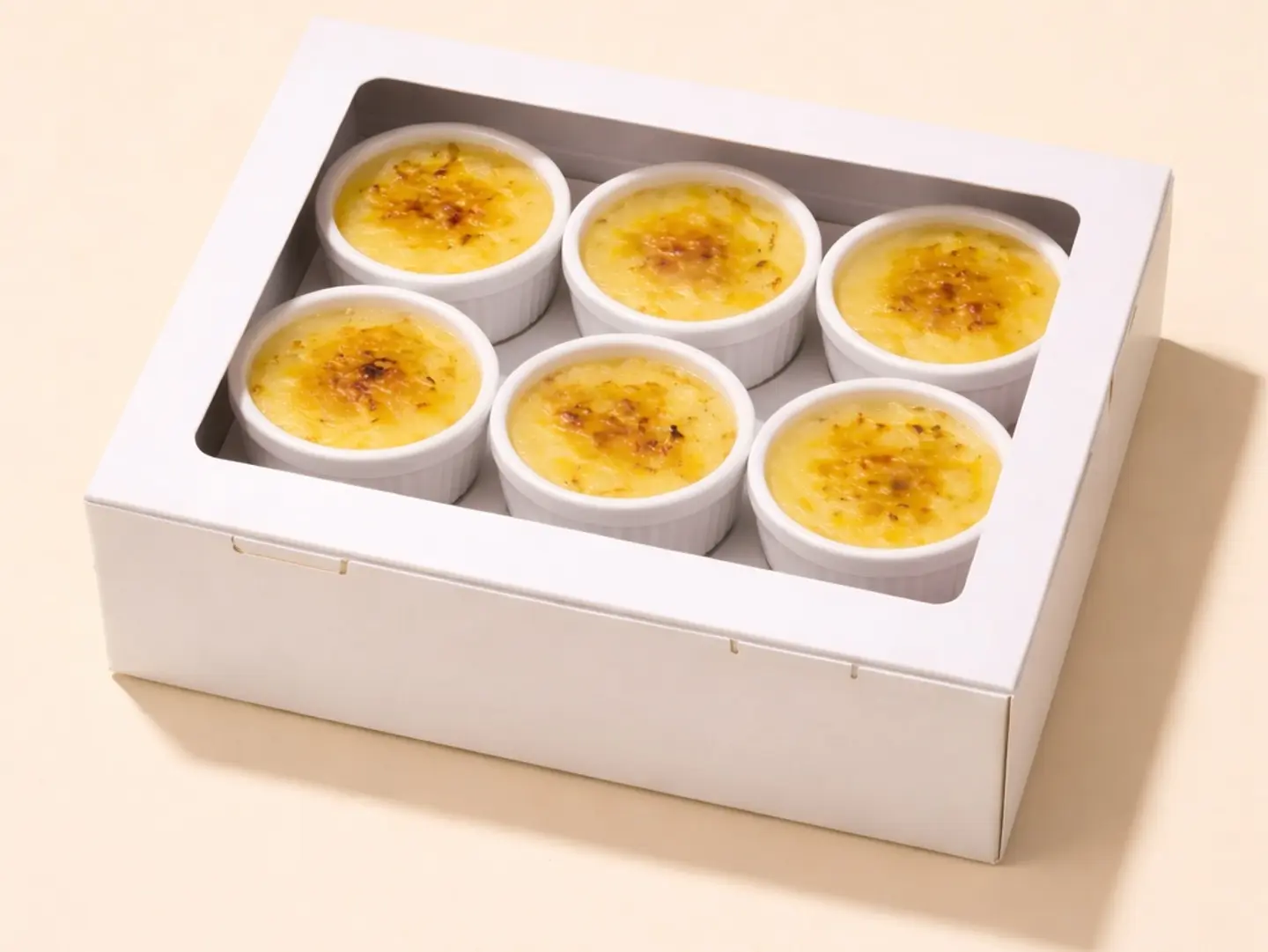 Mini Crème Brûlée Box 6 Ceramic Cups