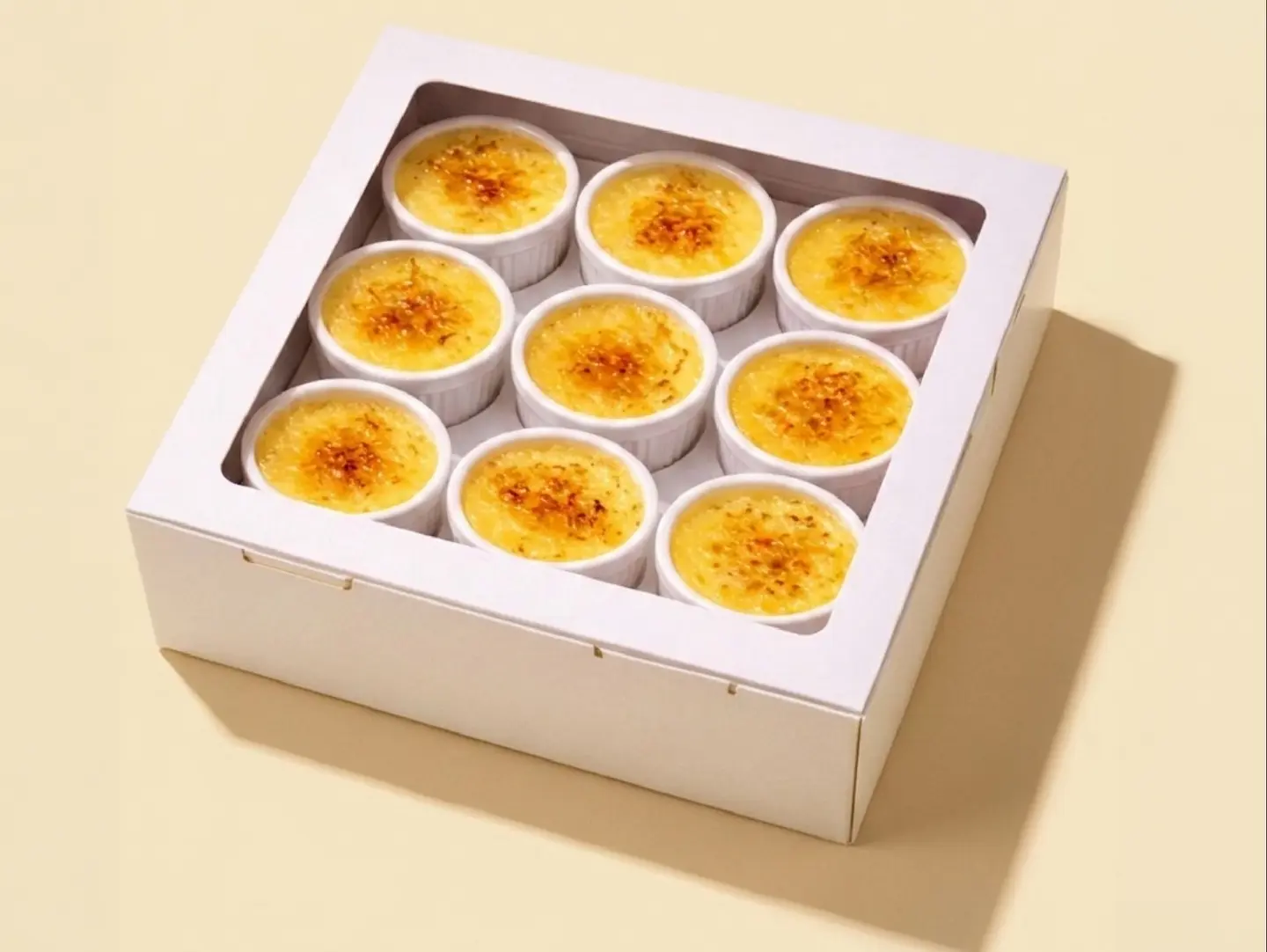 Mini Crème Brûlée Box 9 Ceramic Cups