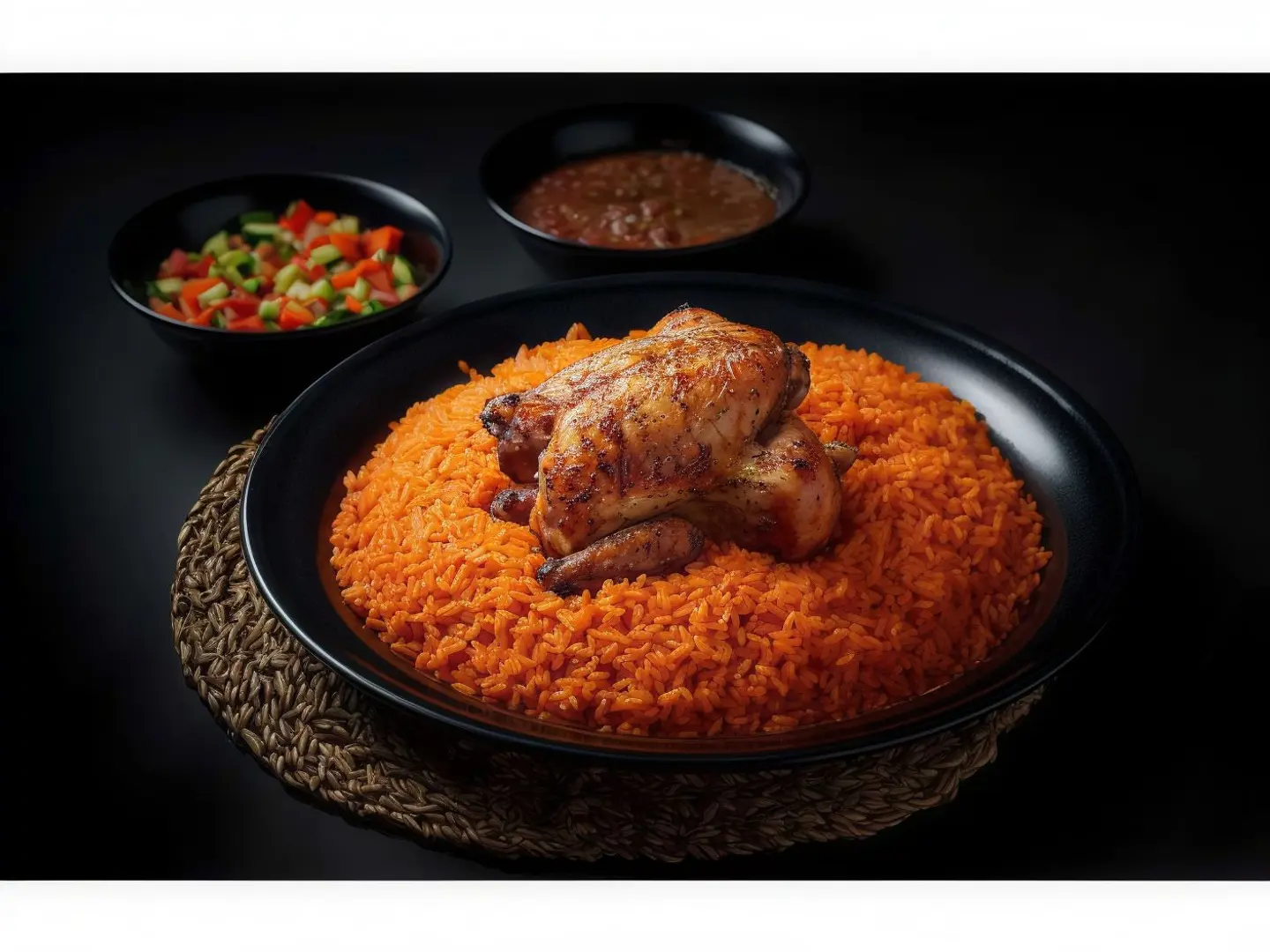 حبة دجاج كاملة شواية مع ارز احمر