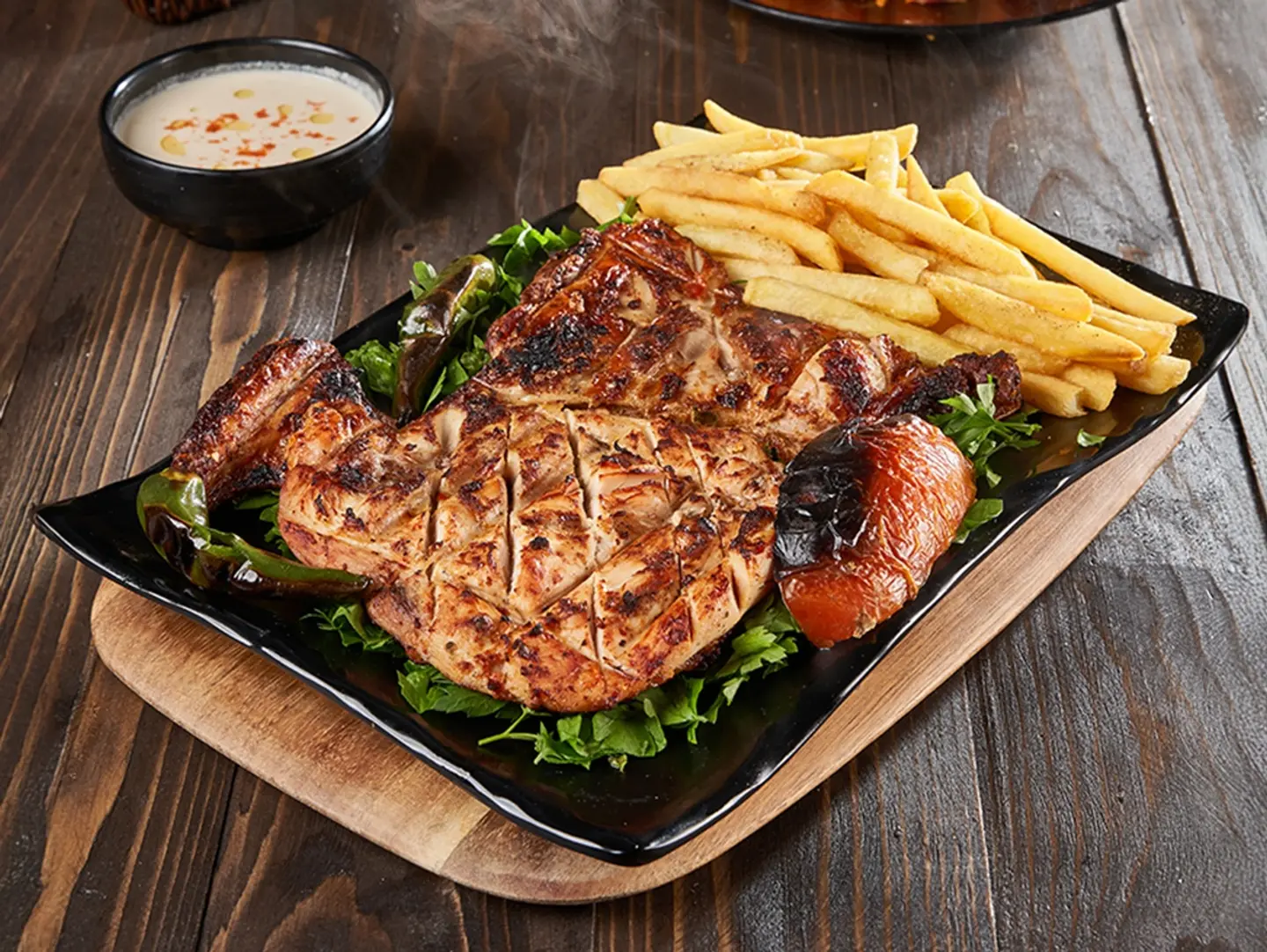 نص دجاج مشوي