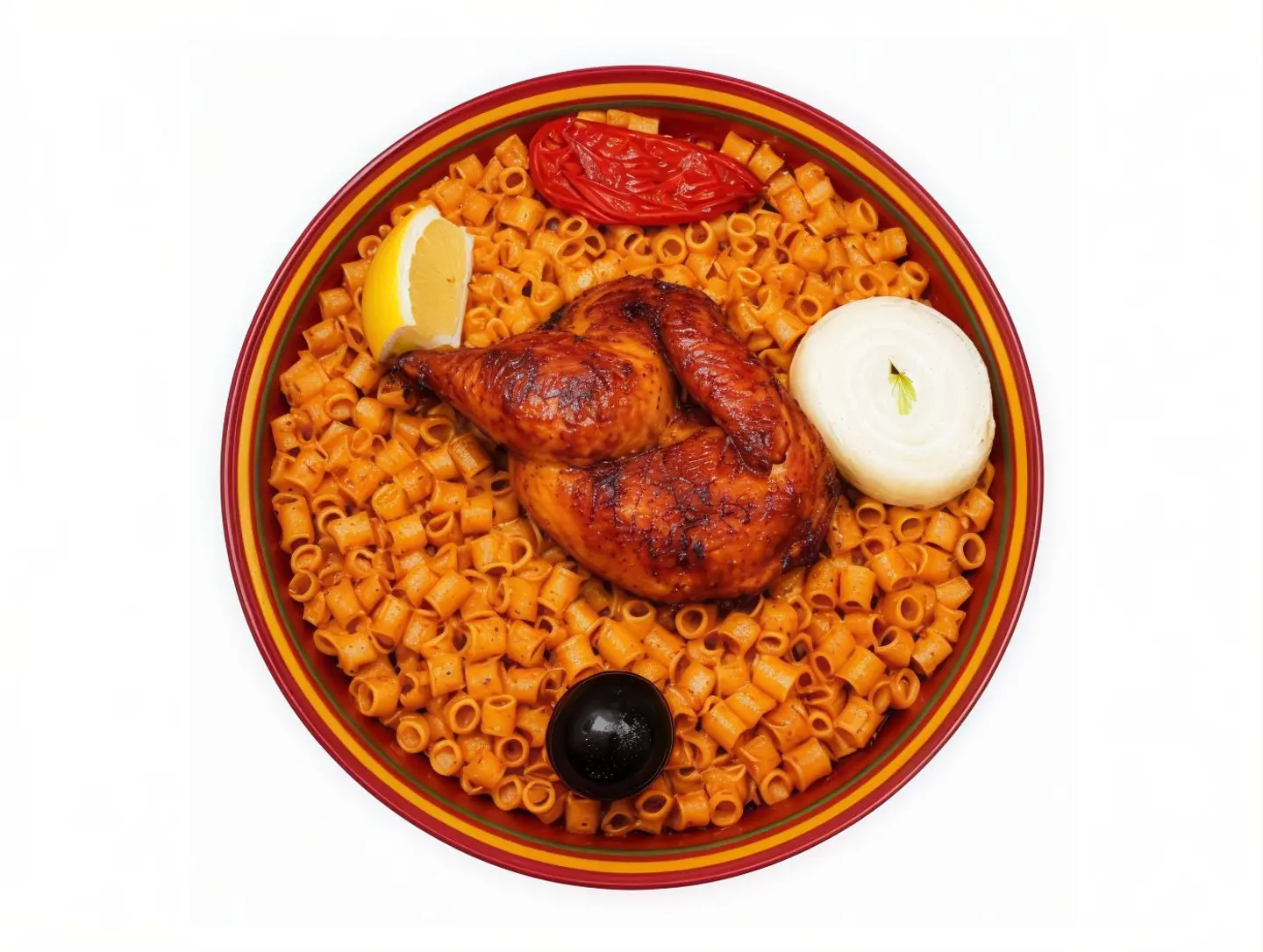 مكرونية دجاج محمر