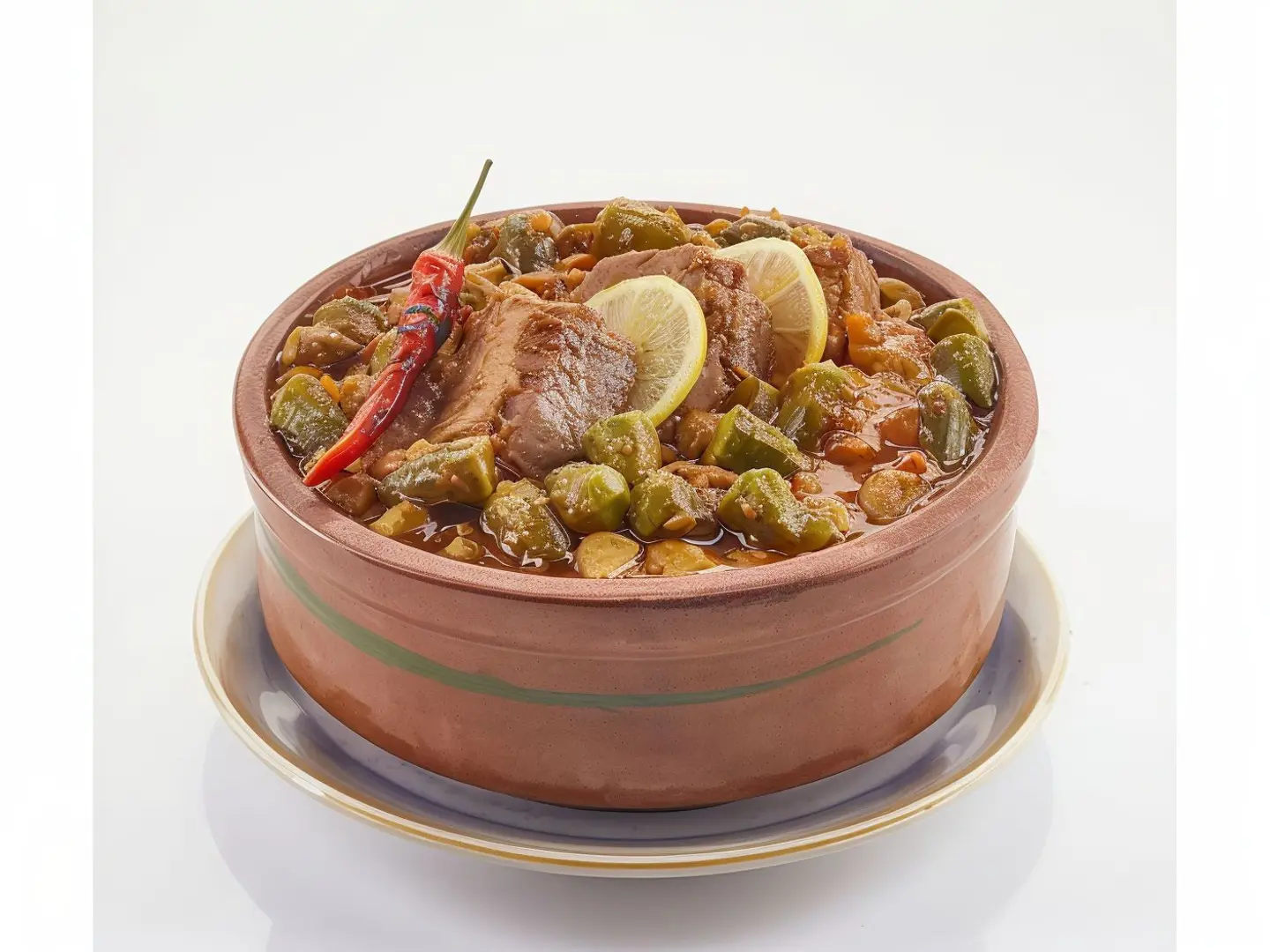 طاجن لحمة بالبامية