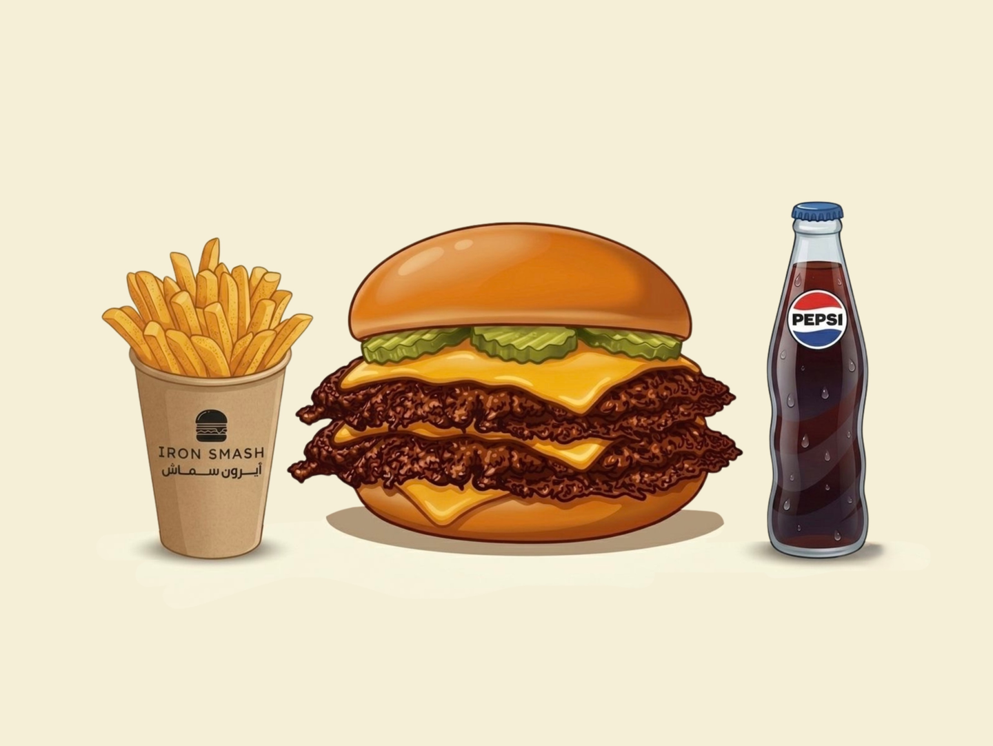 Triple Cheeseburger Combo