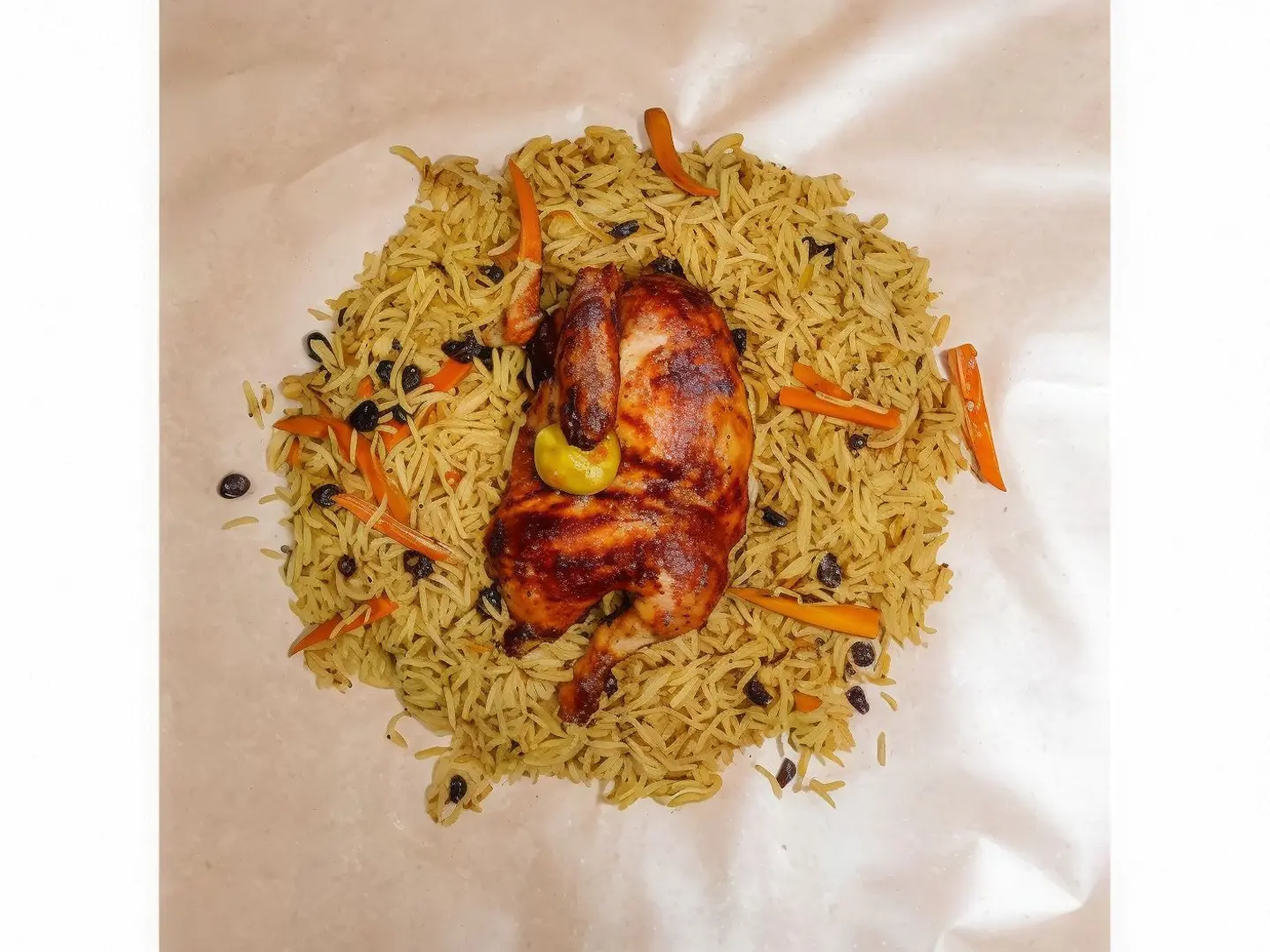 نص شواية مع أرز
