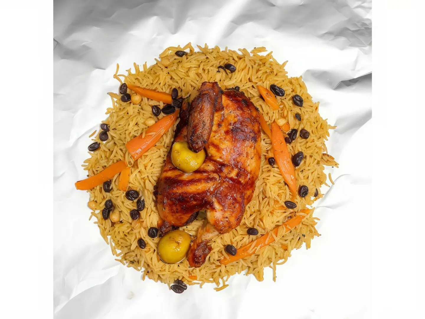 ربع شواية مع أرز